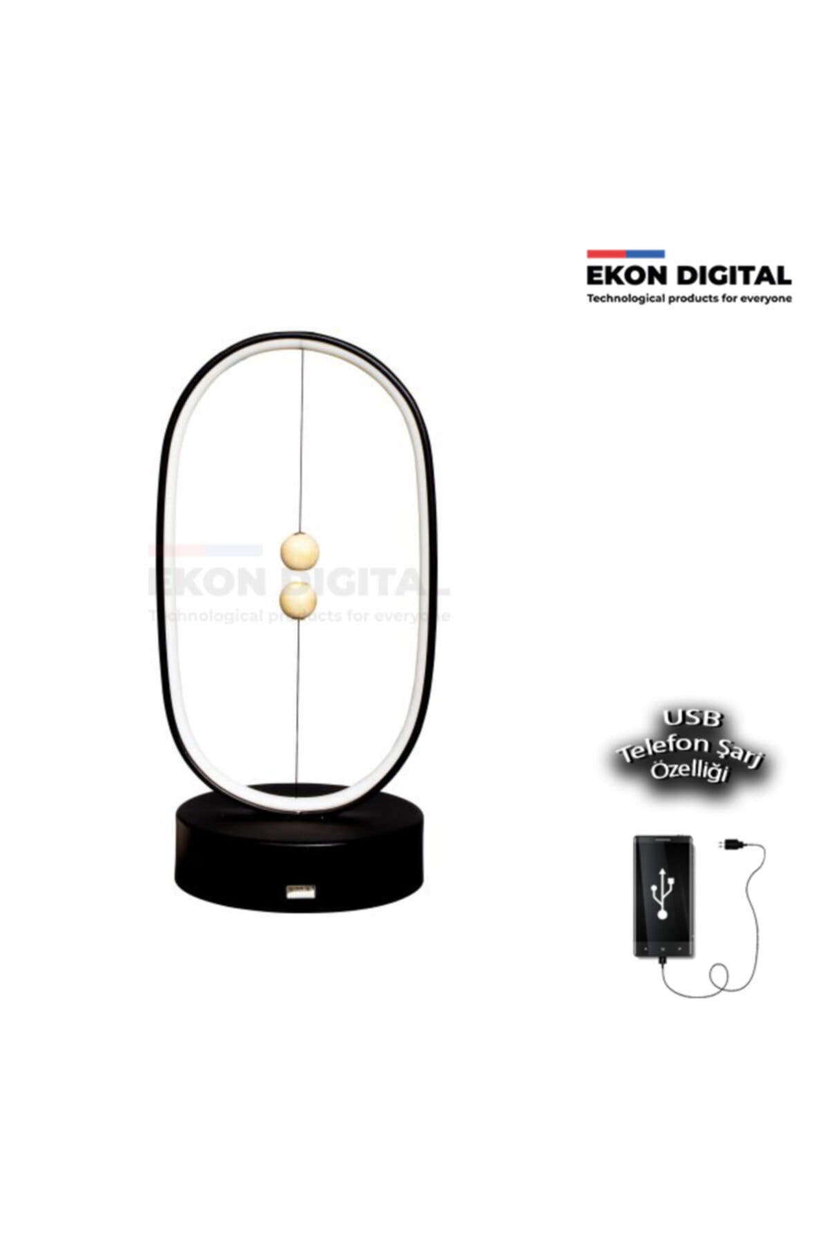 NO NAME Dekoratif Manyetik Led Masa Lambası