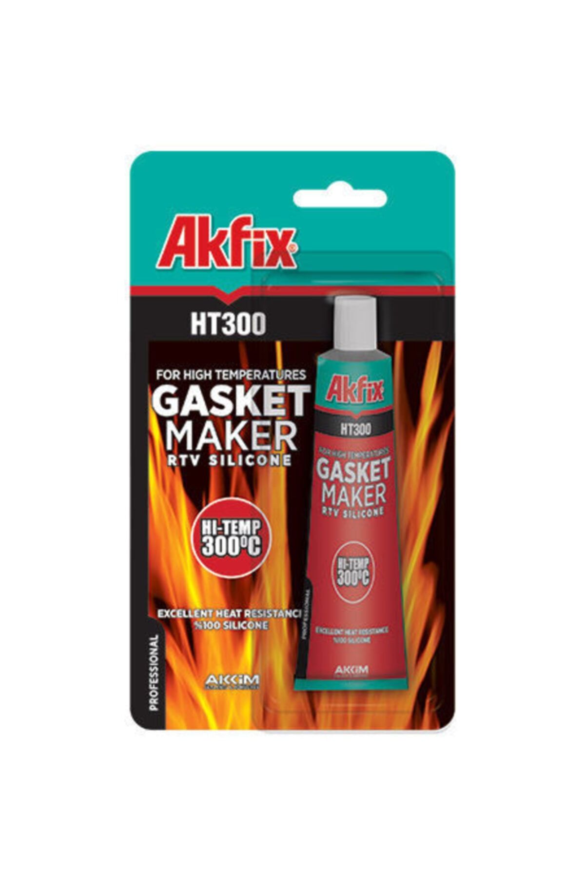 Akfix Ht 300 Yüksek Isıya Dayanıklı Silikon Kırmızı 300°c 50 ml