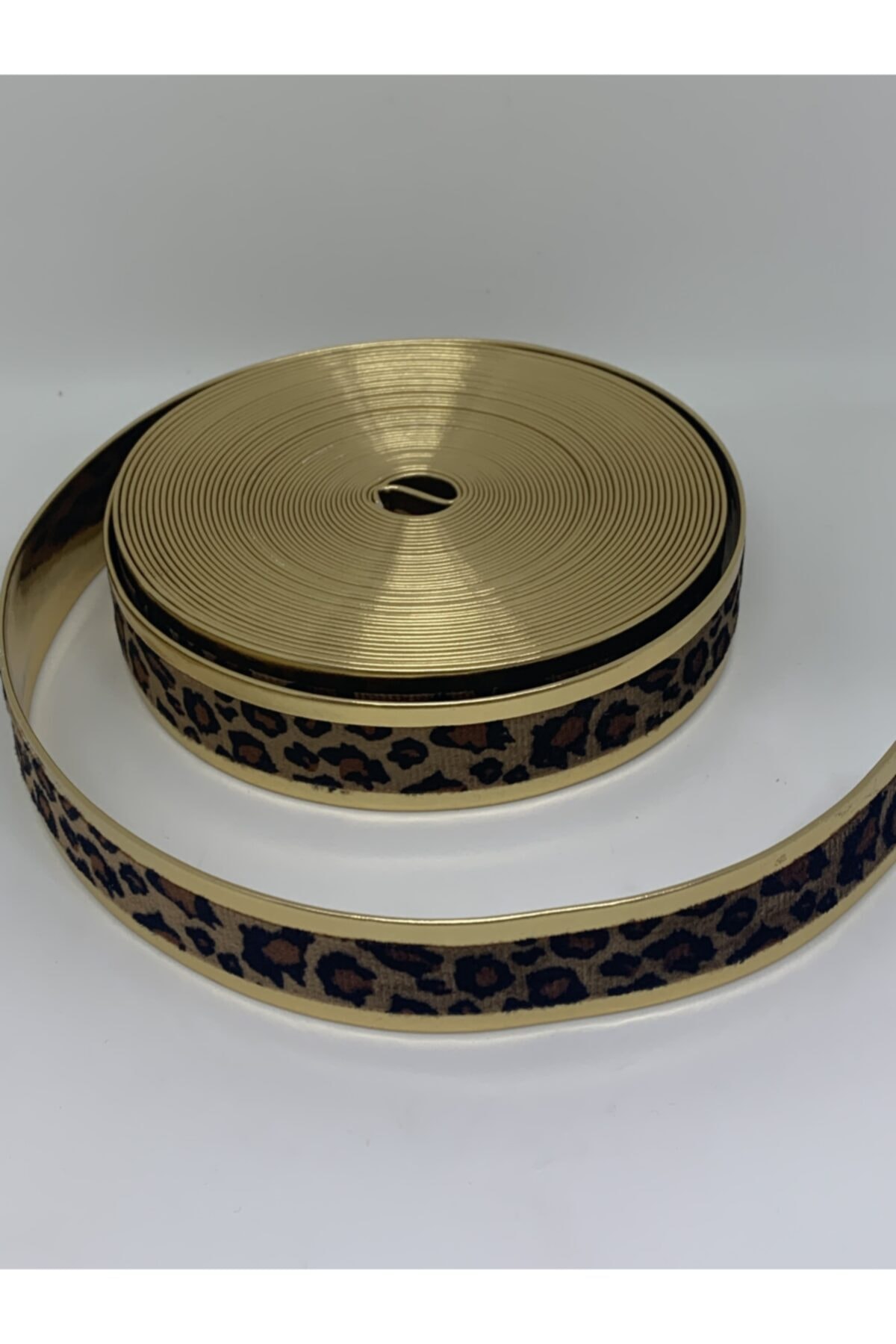 Rengarenk tuhafiye ve hobi Leopar Şerit Kumaş Işlemeli Şerit Özel Ürün 2.5cm 1mt