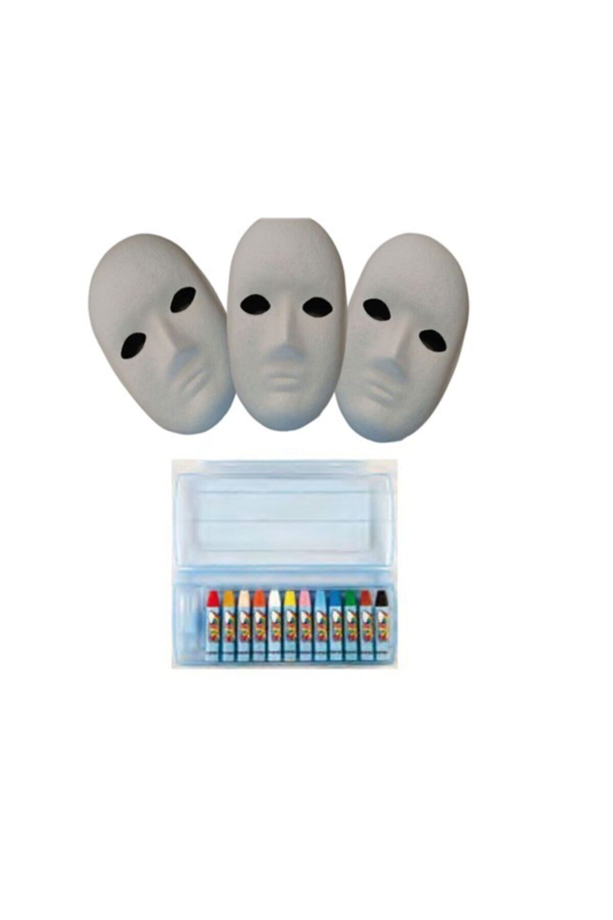 Fila Giotto Okulmix Karton Maske Boyama Etkinlik Set 3 Adet Karton Maske, Giotto Rainbow Pastel 24 Lü