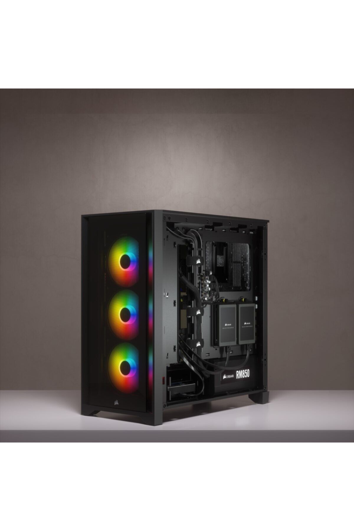 Corsair Corsaır Cc-9011204-ww Icue 4000x Rgb Temperlı Cam Yan Panel Mıd Tower Bılgısayar Kasası Sıyah