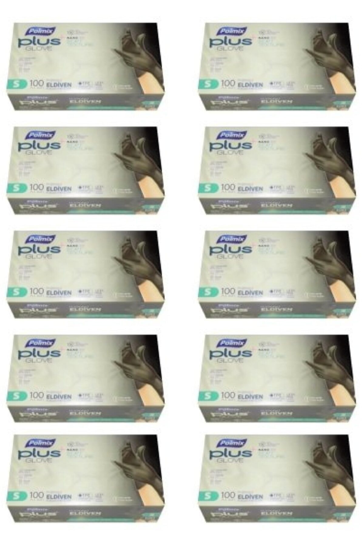 Polmix Plus 10 Kutu Pudrasız Siyah ''s'' Benden Çok Amaçlı Poşet Eldiven