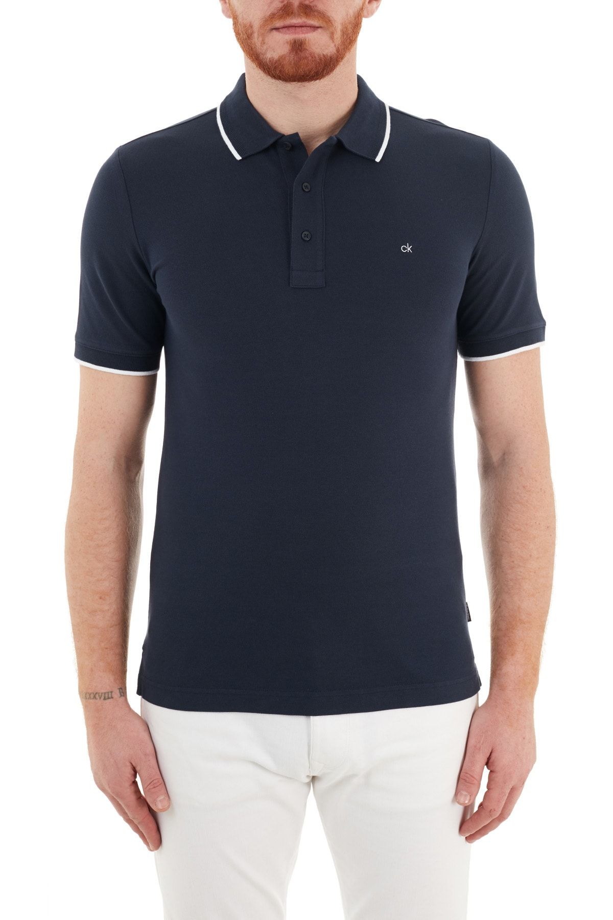 Calvin Klein Erkek Slim Fit Pamuklu Düğmeli Polo T Shirt K10k107211 Dw4