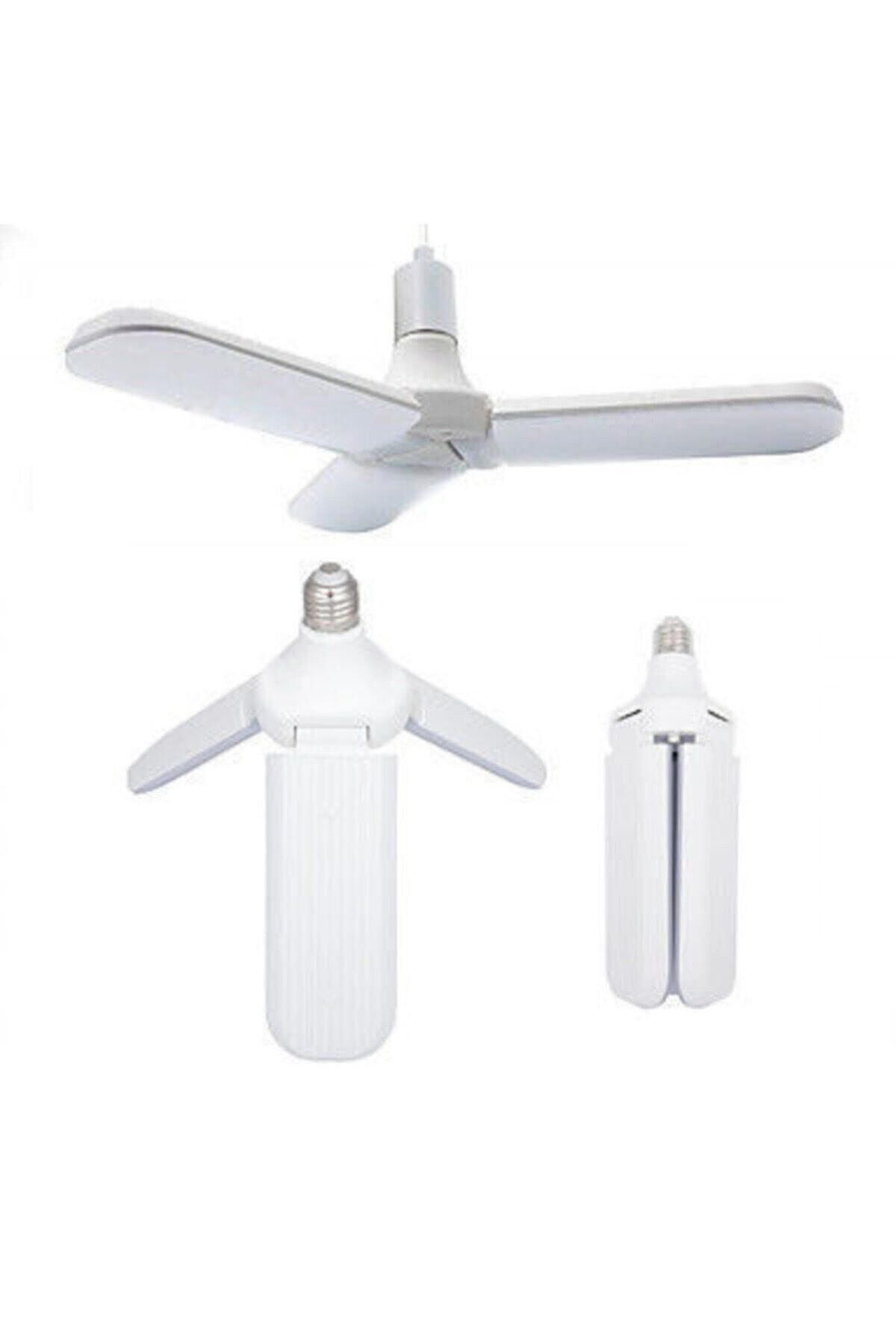 shoppingmaster Led Fan Ampul Yüksek Işık Ve Konforlu 3 Pervaneli 45 Watt Fan Aydınlatma