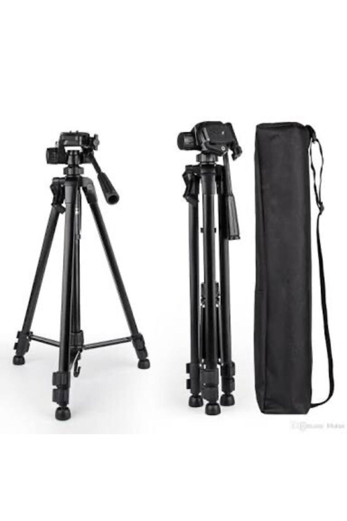 teknosepetim Profesyonel Kamera Tripod 140 Cm Telefon Tutucu Tripot Büyük Metal 360 Der. Slr Dvd Kamera