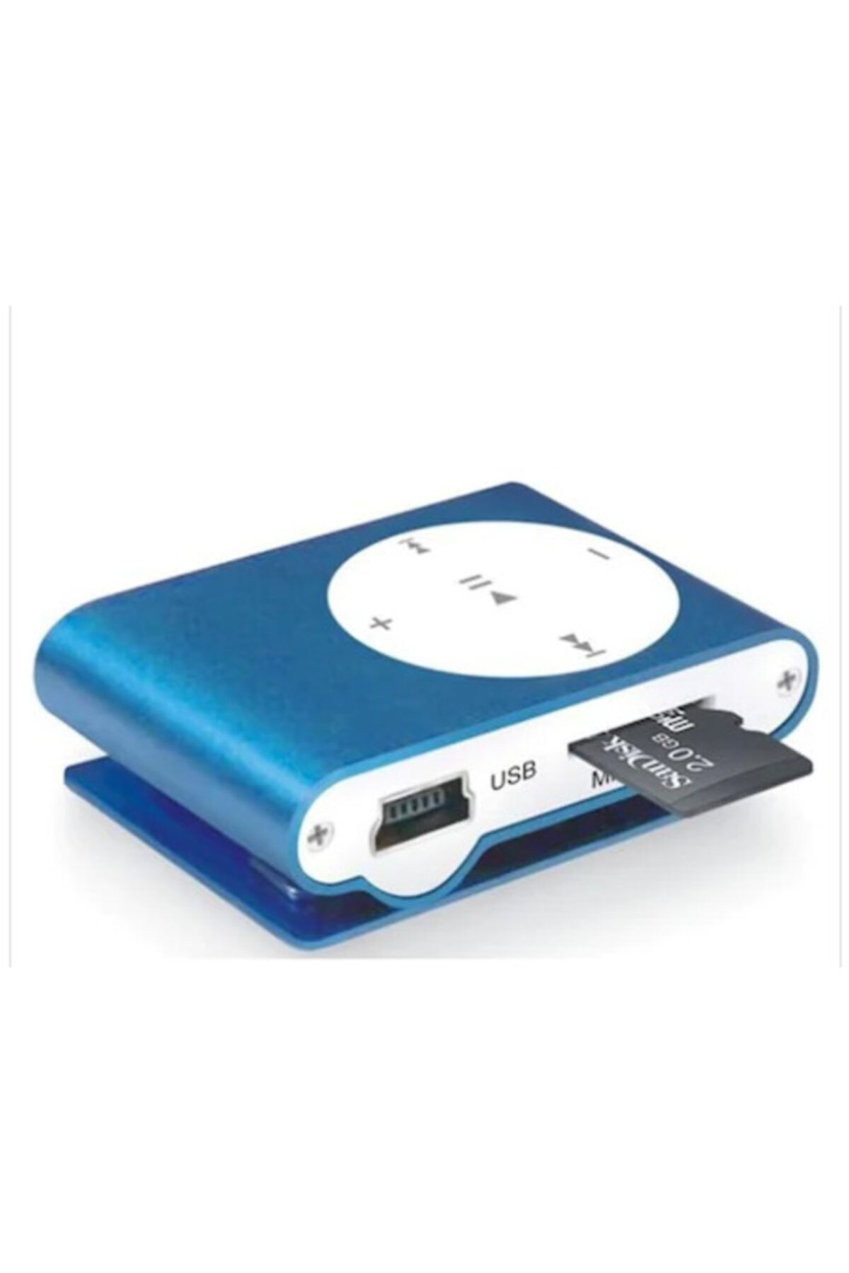 MP3 Blue Inter Mini Çalar Metal Kasa Müzik Çalar + Kulaklık