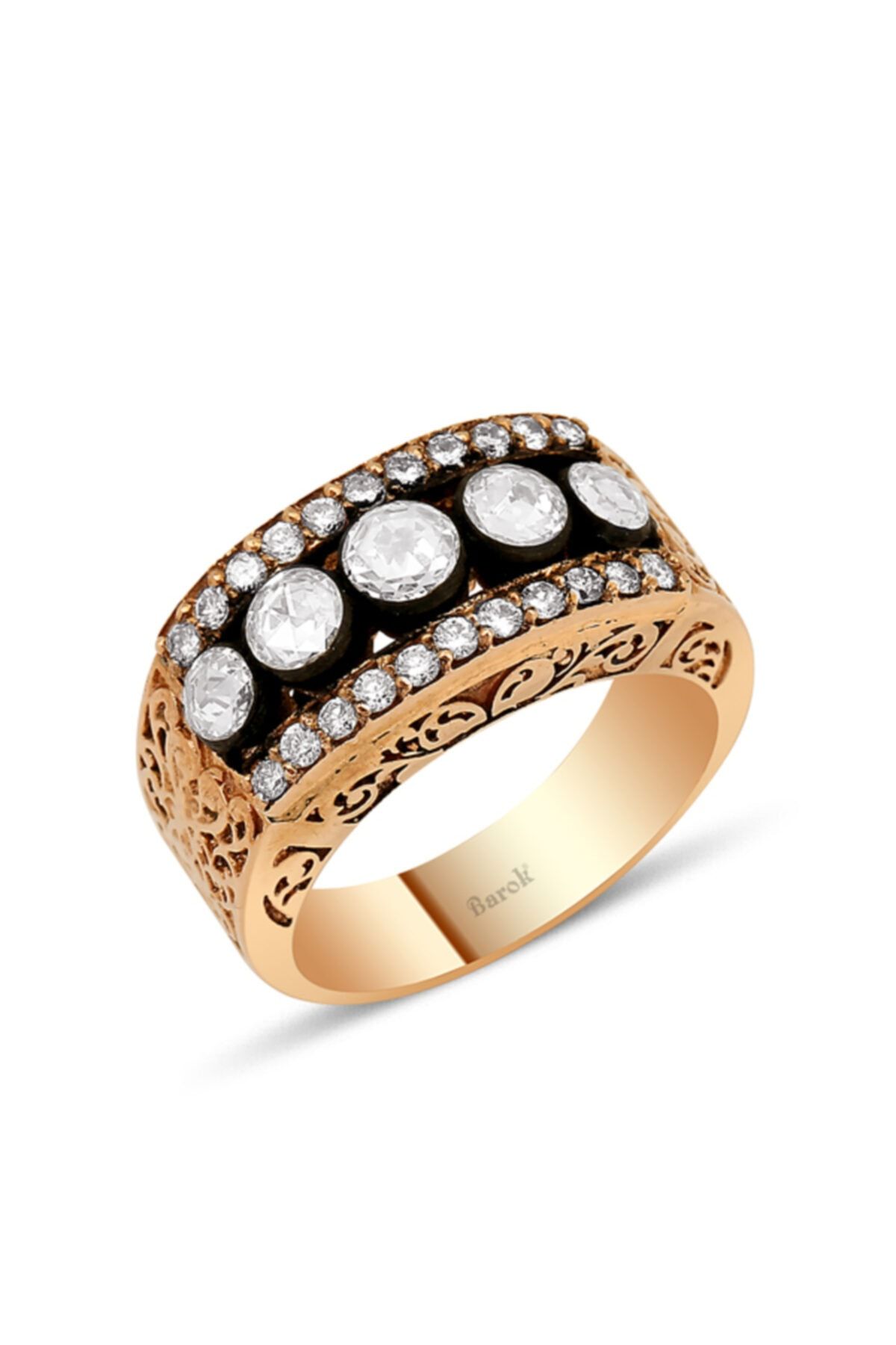 Barok Diamond Elmas Yüzük 1.01ct 8 Ayar