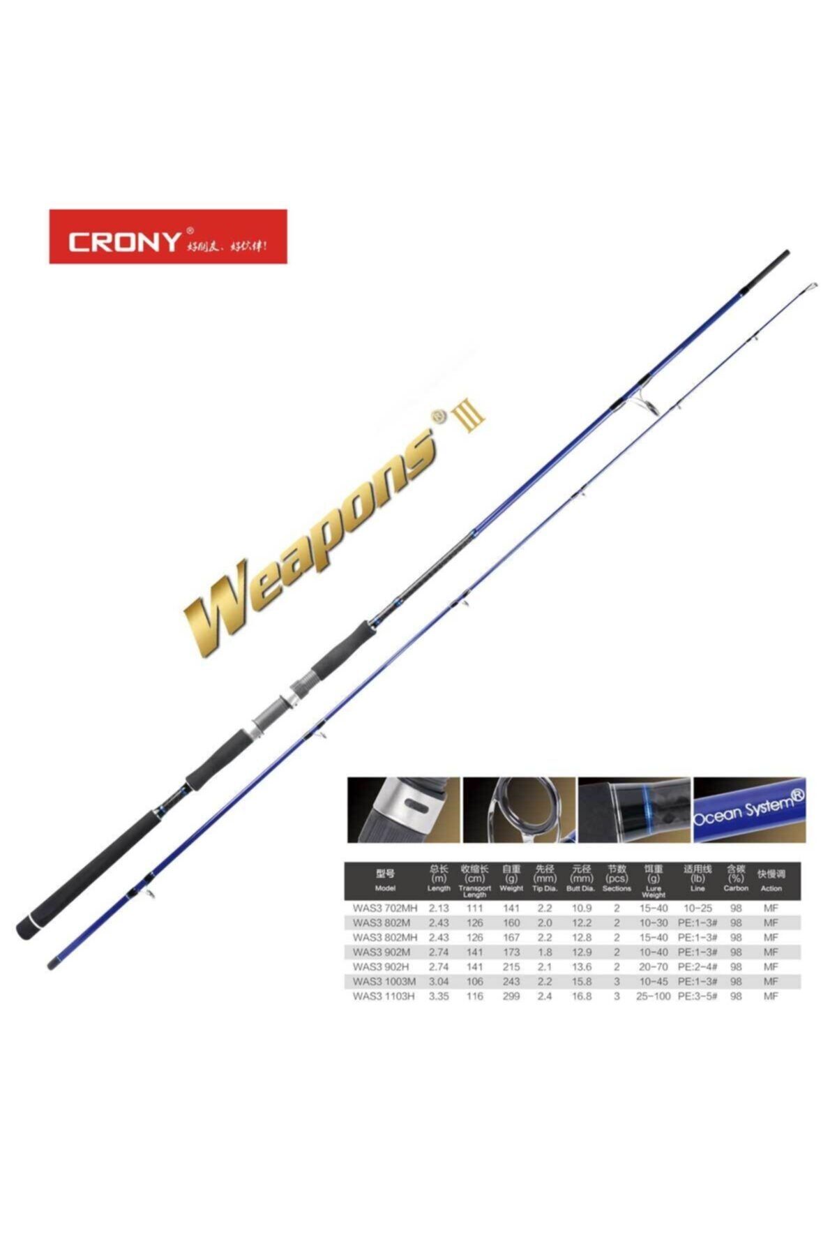CRONY Weapons 3 Was3-902h 274 Cm 20-70 Gr