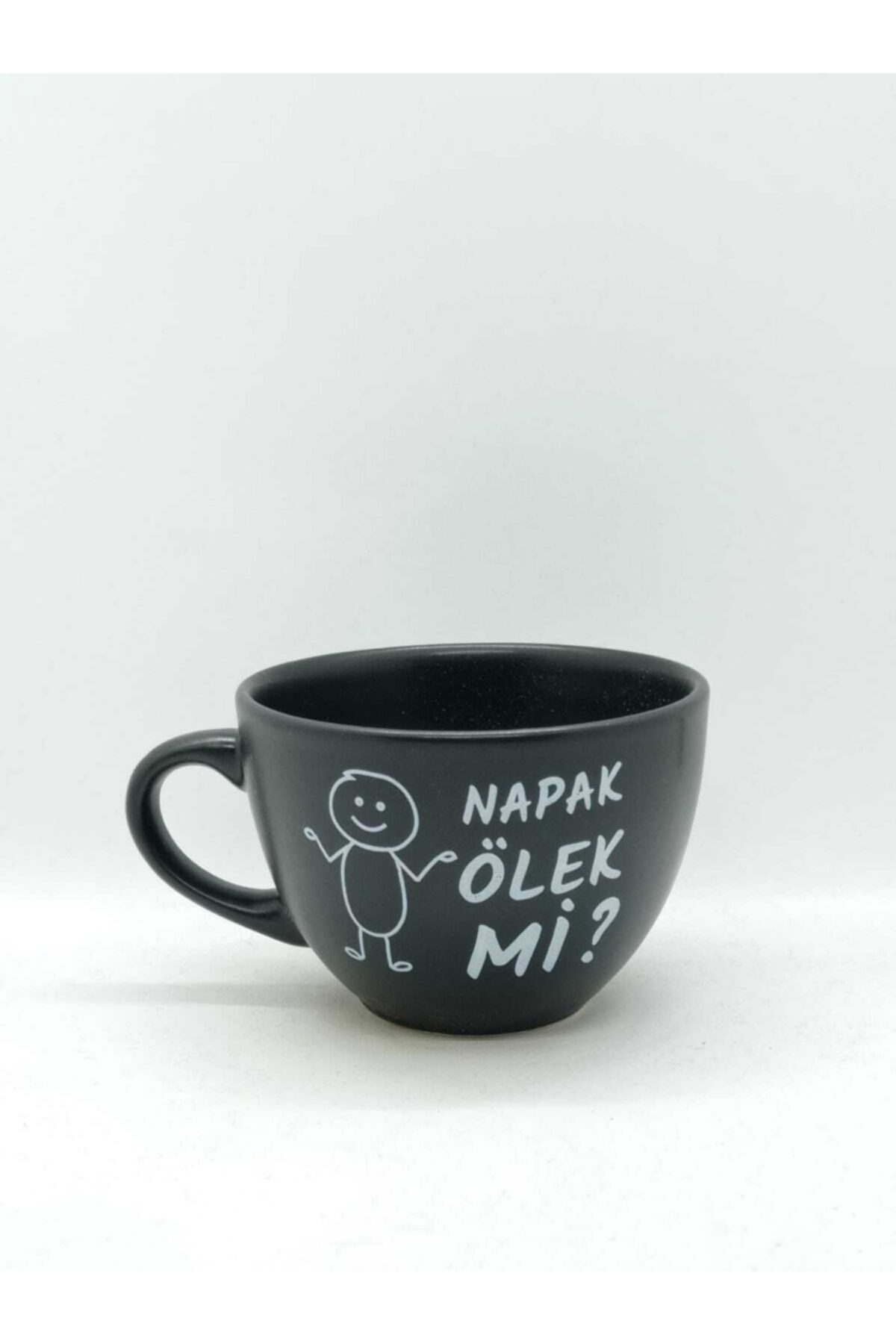 Retina Shop Napak Ölekmi Mat Siyah Çay Fincanı