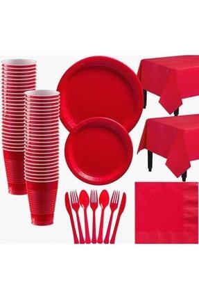 Özel Günleriniz Için Kırmızı Tek Kullanımlık Set 25'li Paket Image 0