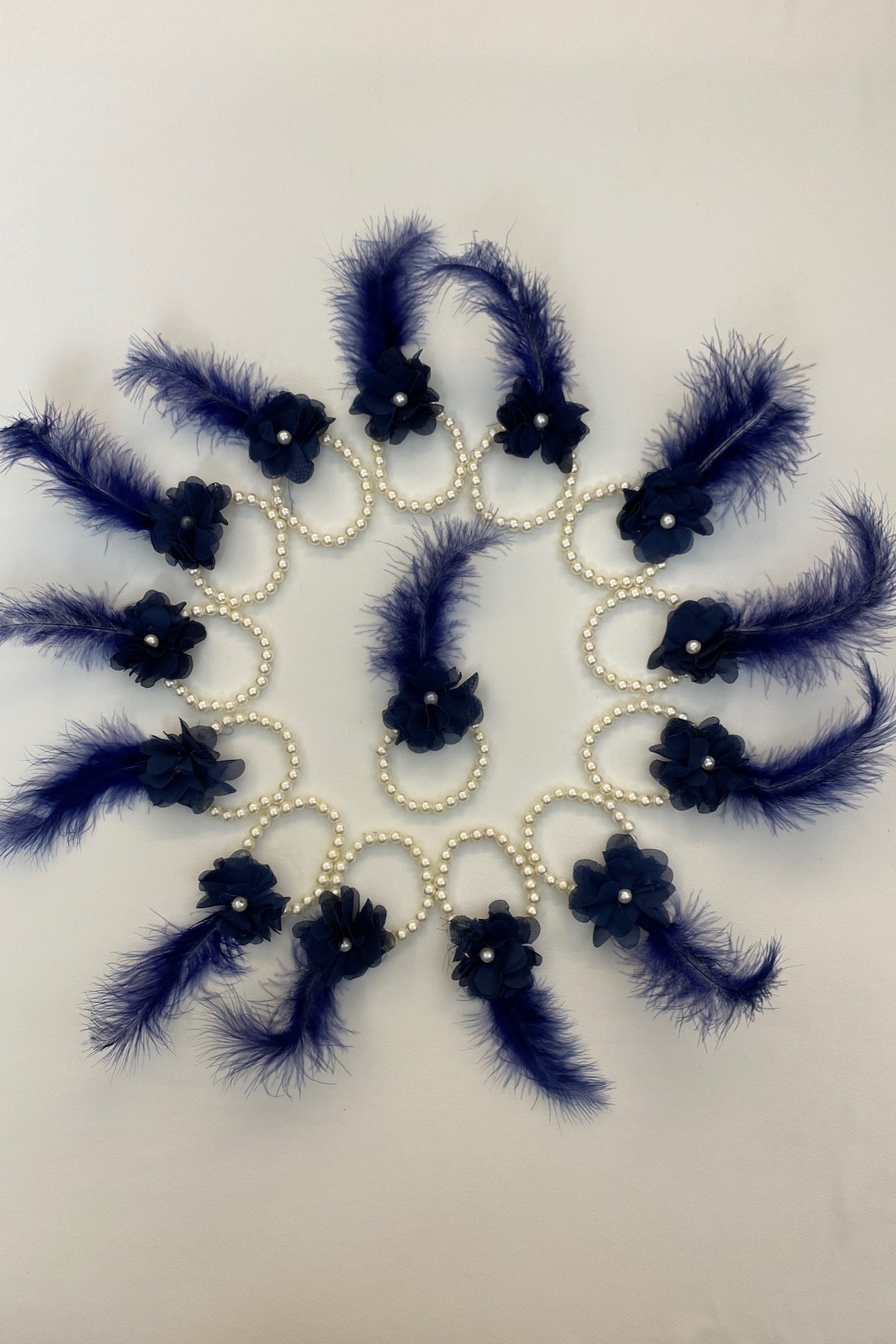 دستبند آبی سرمه ای ساقدوش و تاج ساقدوش عروس (فلزی)، شب حنا، مهمانی مجردی، عروس خانم