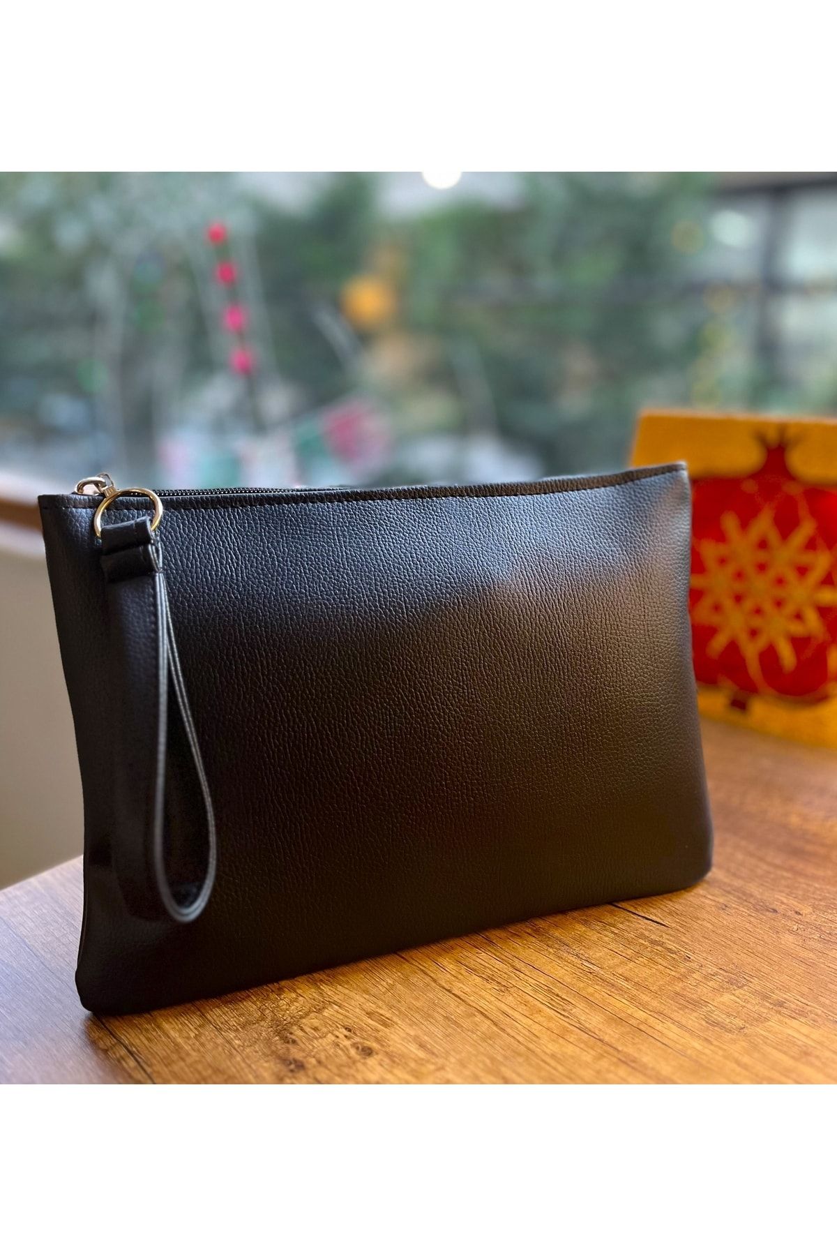 Leather portfolio sale clutch