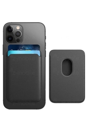 Maviay Apple Iphone 13 Pro Max Ile Uyumlu Mag-safe Özellikli Cardsafe Deri Cüzdan Kartlık Image 0