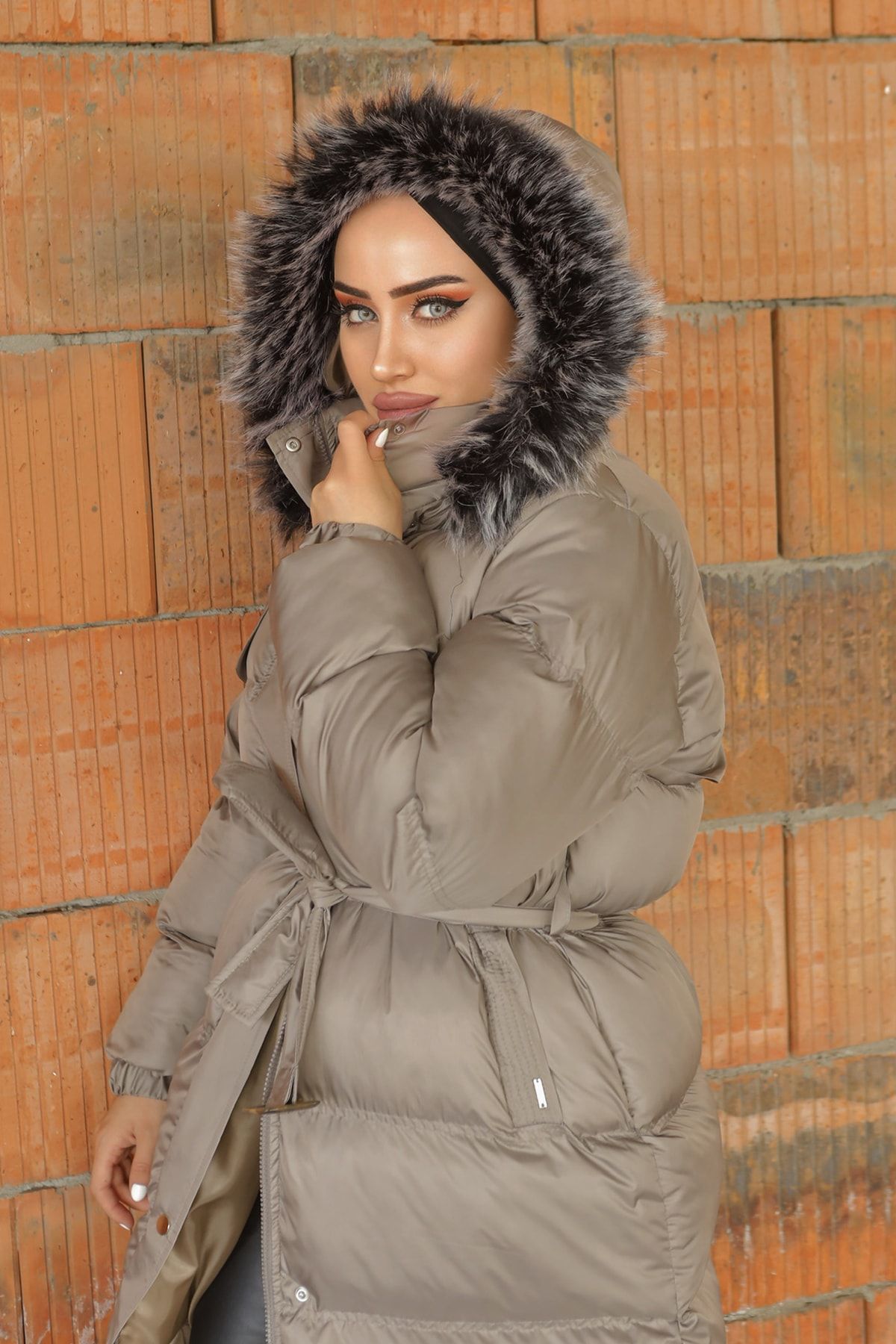 Womens dark best sale grey padded coat