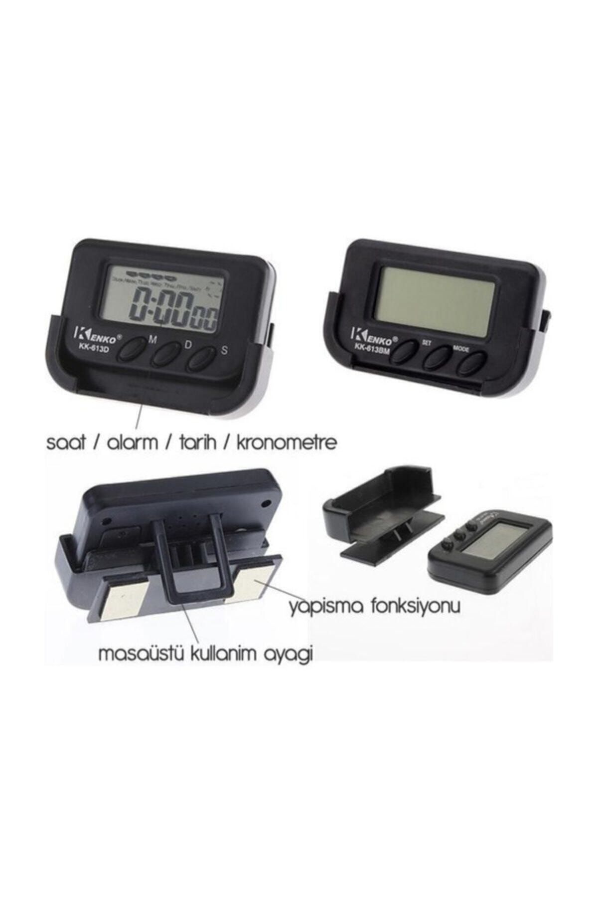 Kenko Hanmed Mini Dijital Kronometre Minibüsçü Saati Saat Alarm