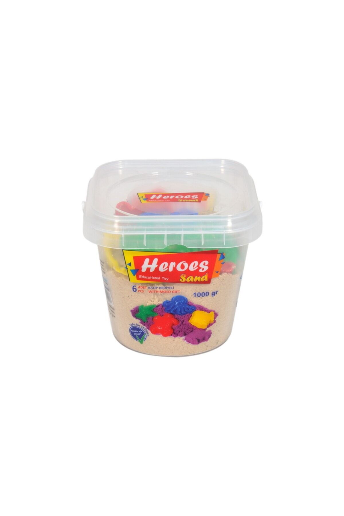 HEROES Kinetik Oyun Kumu 1000 Gr (kova Kum, Kalıp Hediyeli Kum, Oyun Kumu,sihirli Kum)