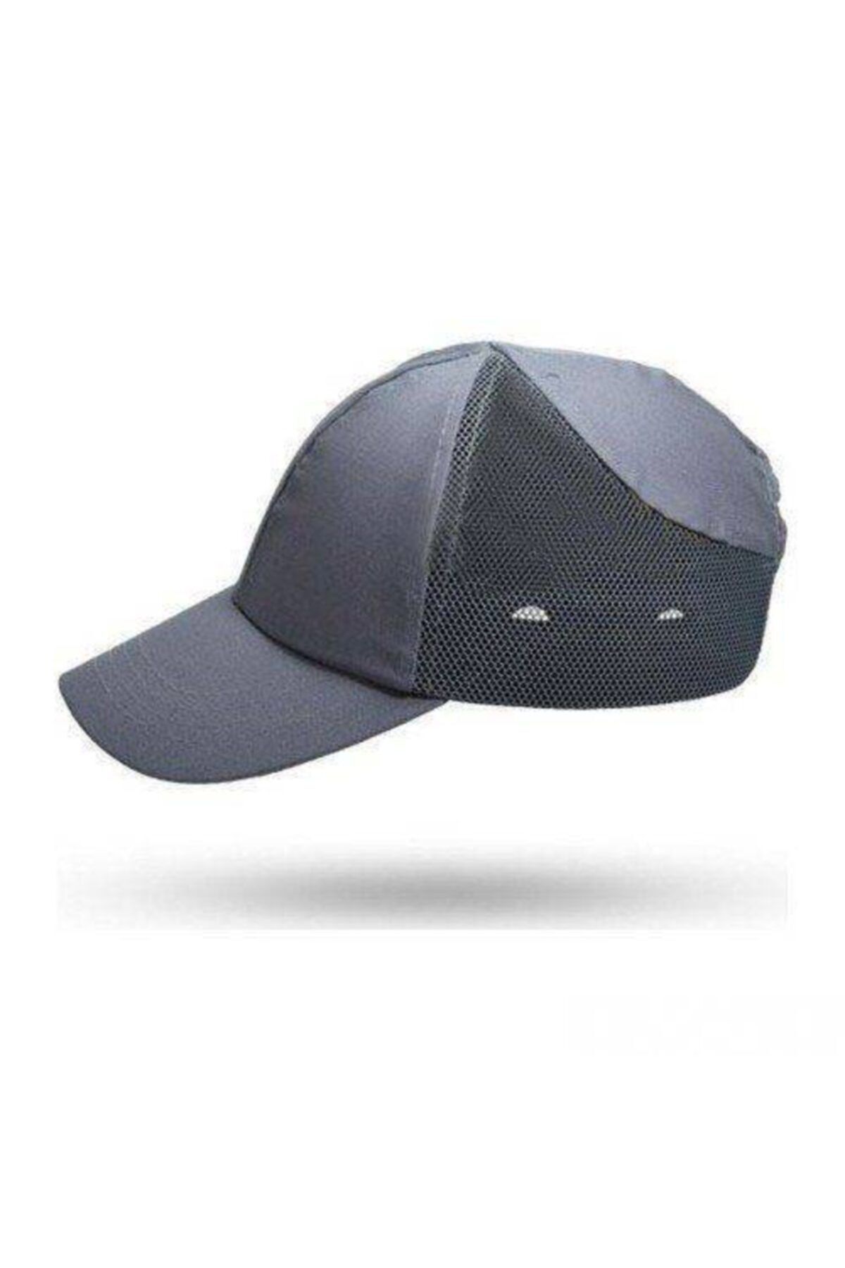 Shelter Fileli Gri Spor Model Darbe Emici Baret Şapka