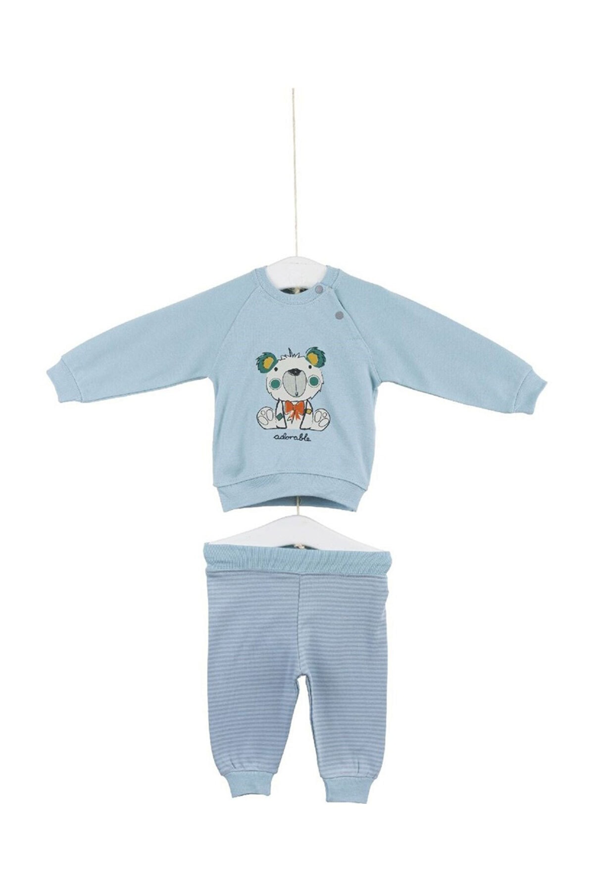 aziz bebe erkek bebek ayicikli alt ust 2li takim 0 6 ay azz002017 fiyati yorumlari trendyol