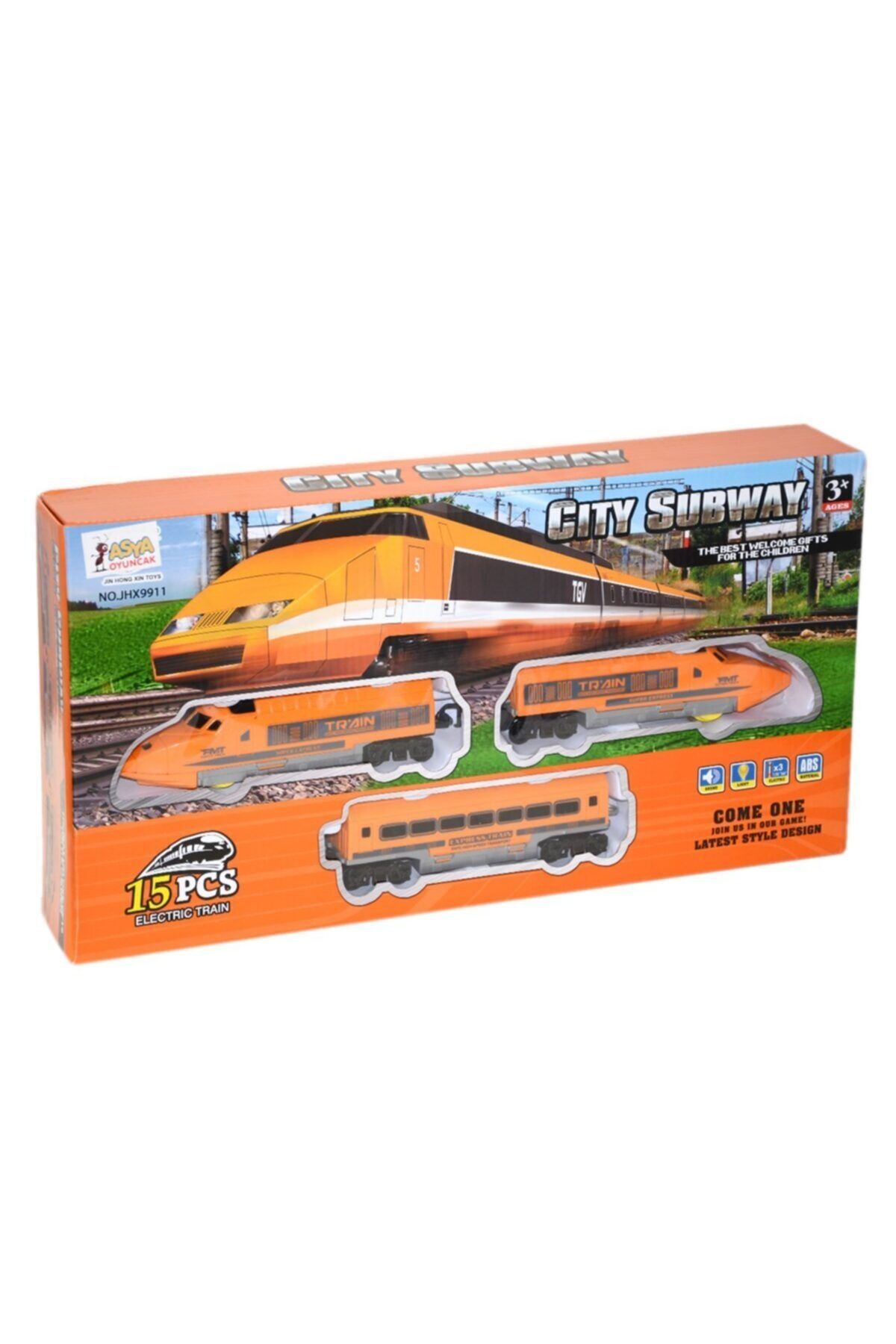 Toys Pilli Sesli Işıklı Express Tren Seti 15 Parça Oyuncak Asy-jhx9911/9901