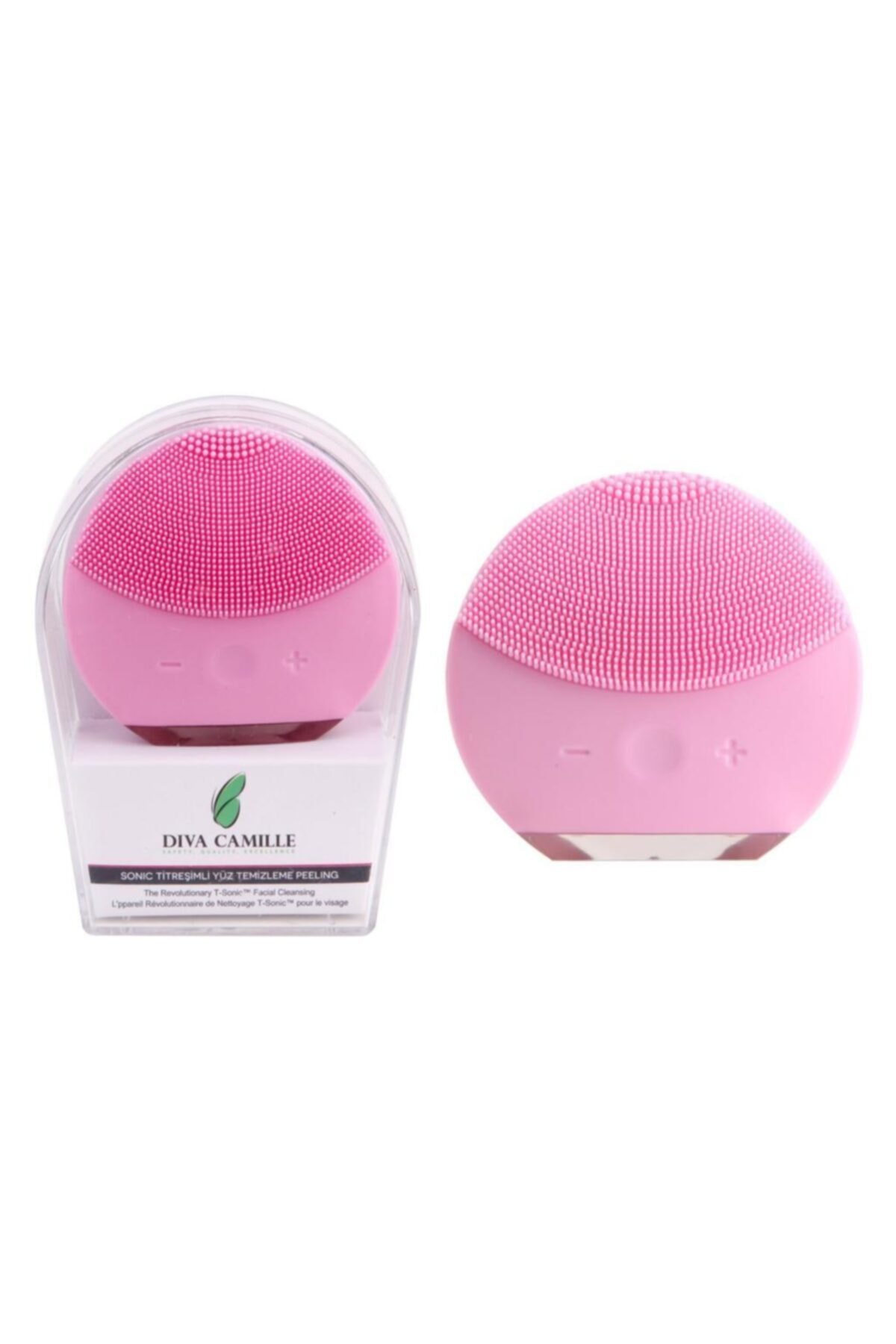 YzHome Silikon Titreşimli Yüz Ve Cilt Temizleme Peeling Cihazı Makyaj Temizleme Açık Pembe