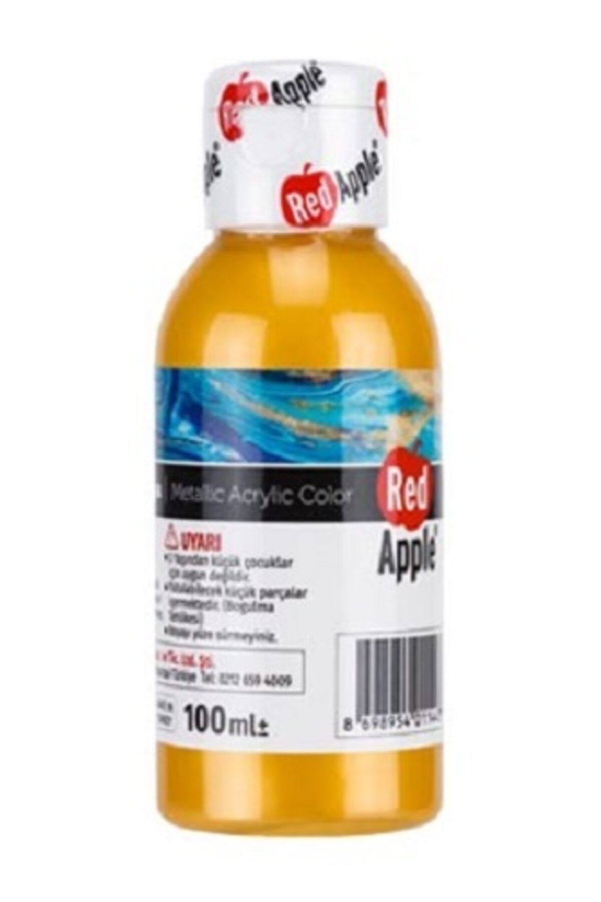 Red Apple Metalik Akrilik Boya Turuncu 100 gr. Ra110-78