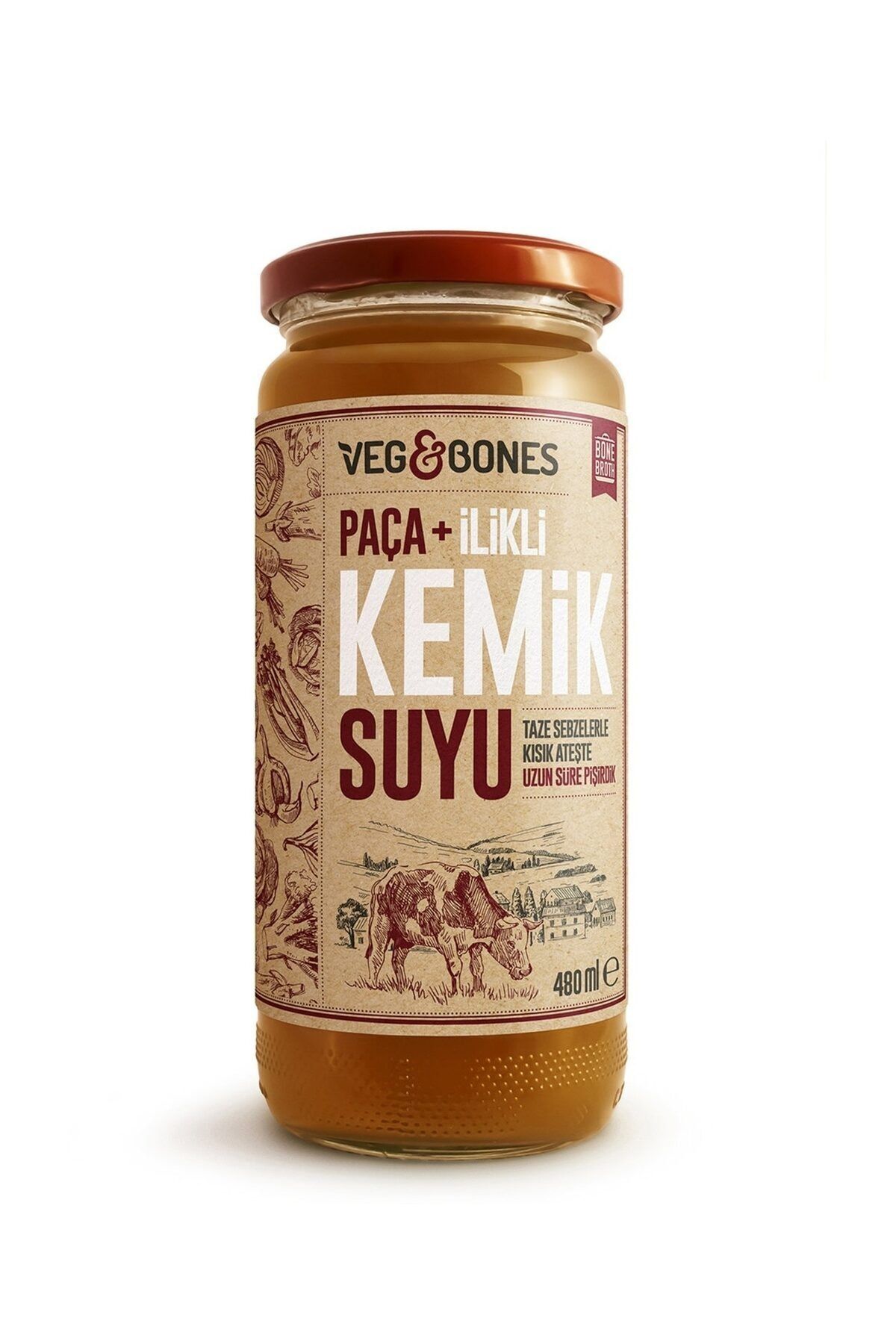 Entazem Veg & Bones Paça İlikli Kemik Suyu ( 480 ml)