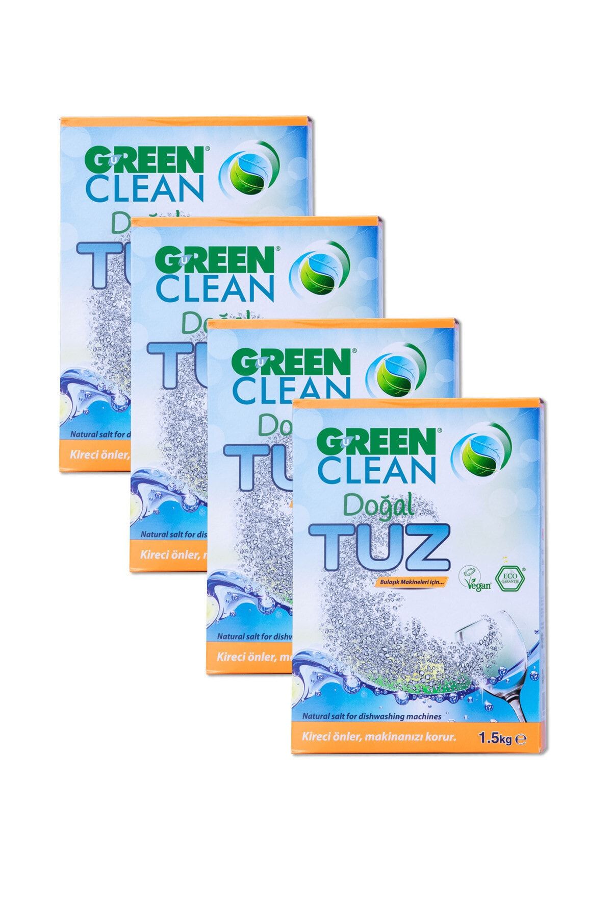 Green Clean Organik Bulaşık Makinası Doğal Tuz 1,5 kg 4'lü