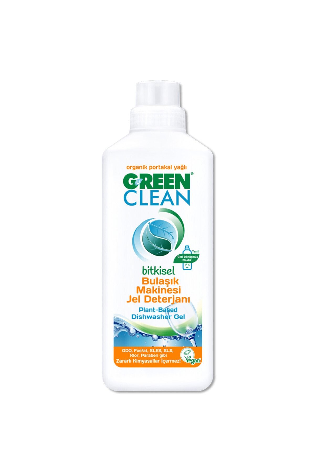 Green Clean Organik Portakal Yağlı Bitkisel Bulaşık Makinesi Jel Deterjanı 1000 Ml