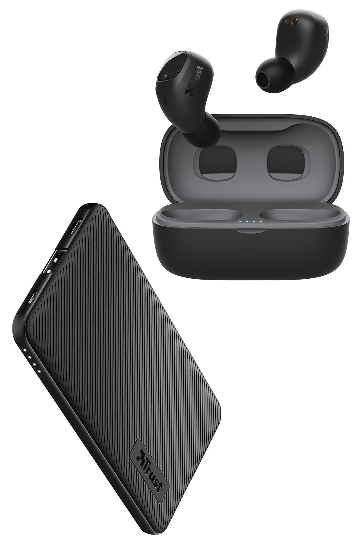 Trust Nika Compact Siyah Bluetooth True Wireless Kulak İçi Kulaklık Powerbank Hediyeli