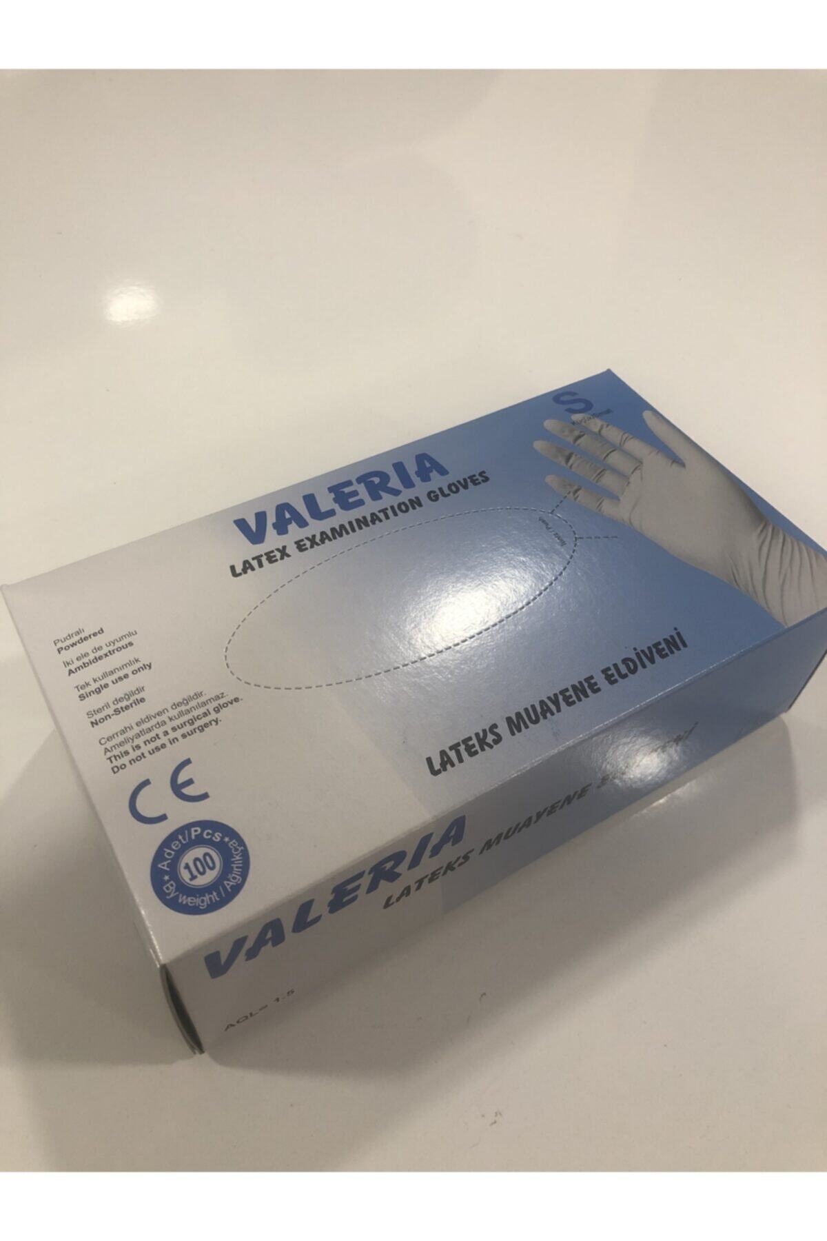 VALERIA Pudralı Lateks Eldiven Small Boy 100 Adet/kutu