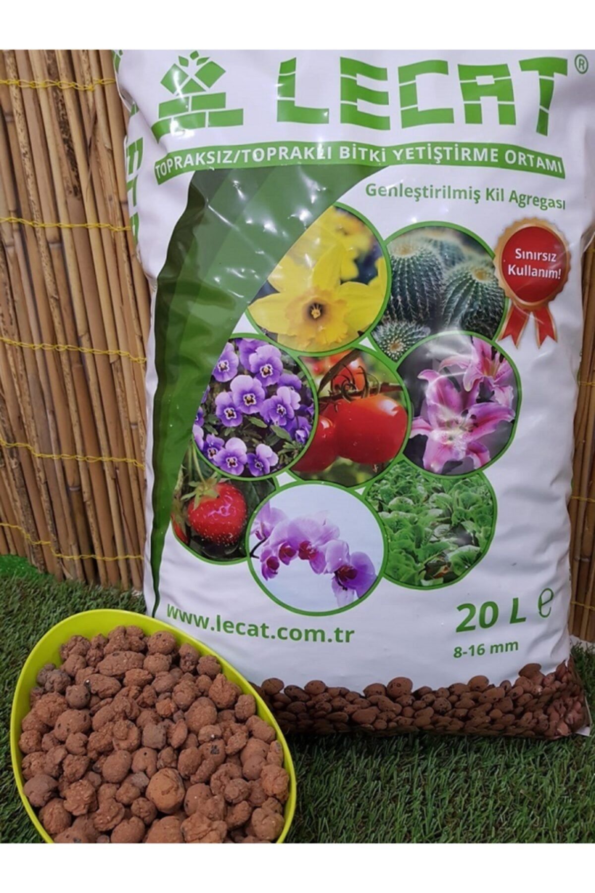 Doğalsan Tarım Kil Bilyesi 20 Lt 8-16 Mm Hidroponik Toprak Lecat Kil Bilyesi Hidroton Hidrokültür Toprağı