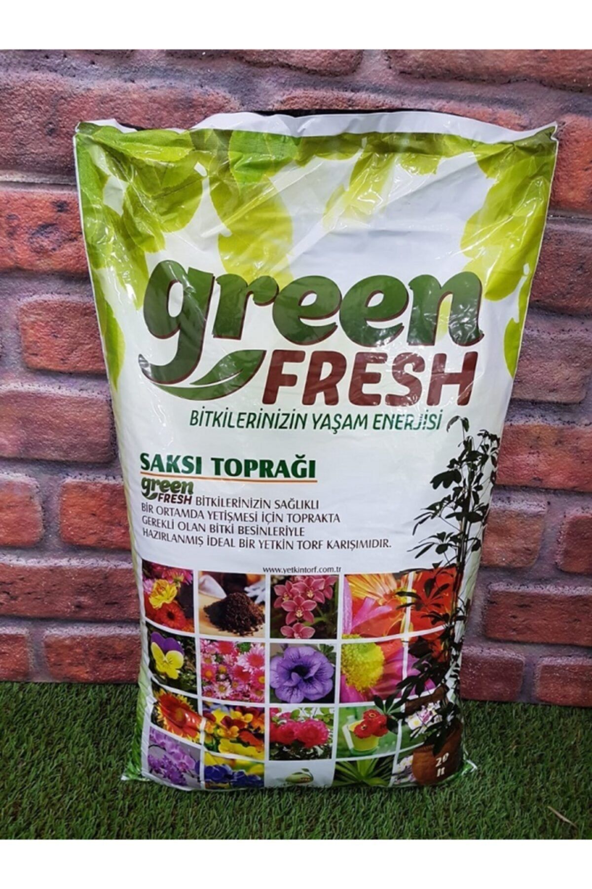 green fresh Torf Toprak 4 Adet 20 Lt Çiçek Toprağı Saksı Toprağı Perlitli Torf Doğal Torf