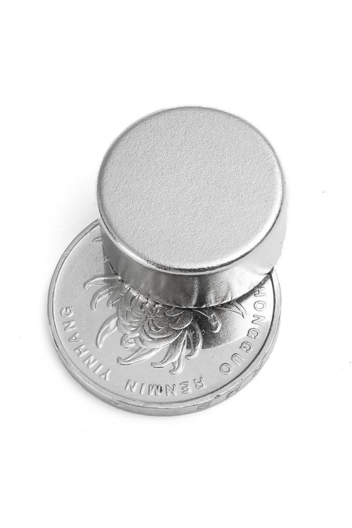 Dünya Magnet Çap 20mm x Kalınlık 10mm Yuvarlak Güçlü Neodyum Mıknatıs