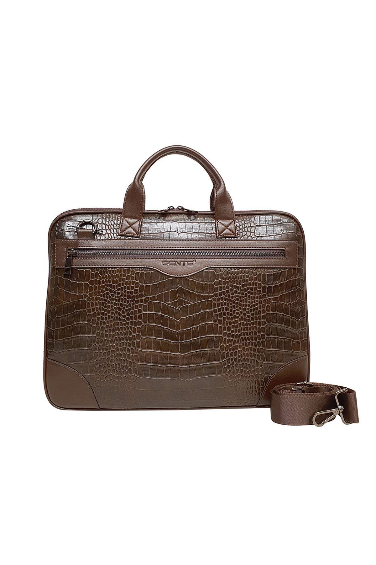 GENTE Unisex Laptop & Evrak Çantası Kahverengi Gn071970skr03