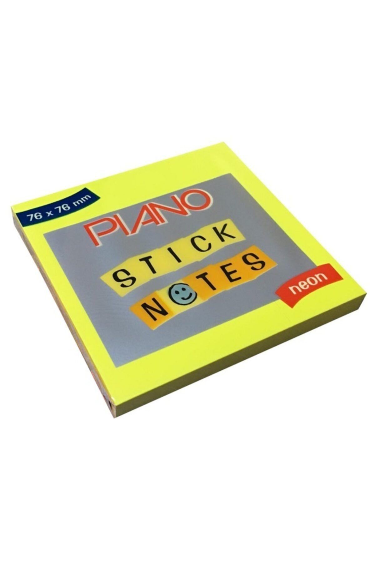 Piano 76x76 Cm Yapışkanlı Not Kağıdı Neon Sarı Postit