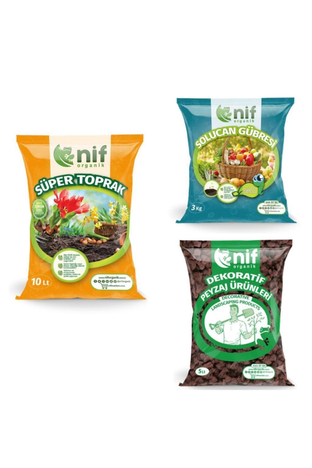 Nif Organik Saksı Toprağı Değişim Kiti 2 , Saksı Toprak Için Özel Karışım