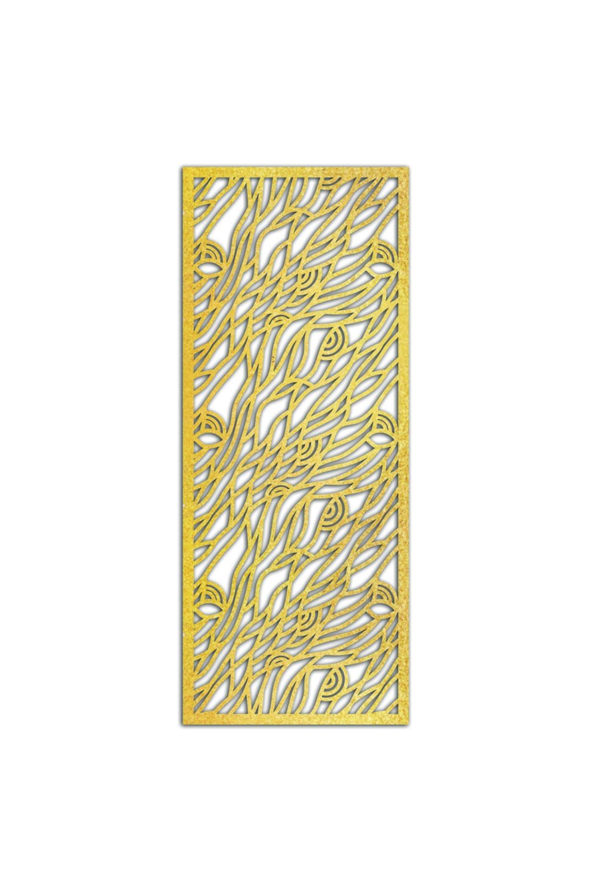 Liar Dekor Liar Ahşap Seperatör (Paravan) - KSP-97 - (18 mm) - (85 cm x 210 cm) - (Gold)