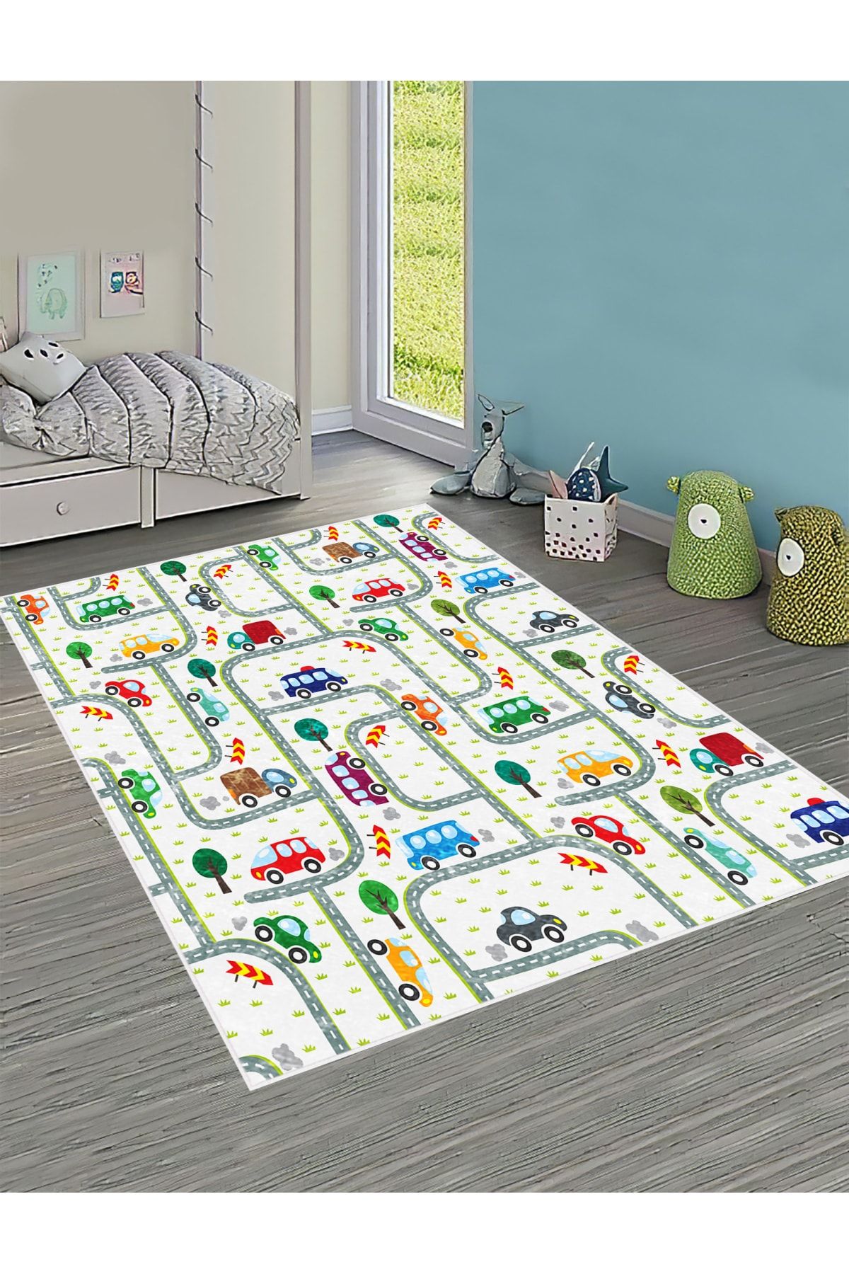 HOMESSA Arabalı Hçi37 150x230 Çocuk Odası Halısı