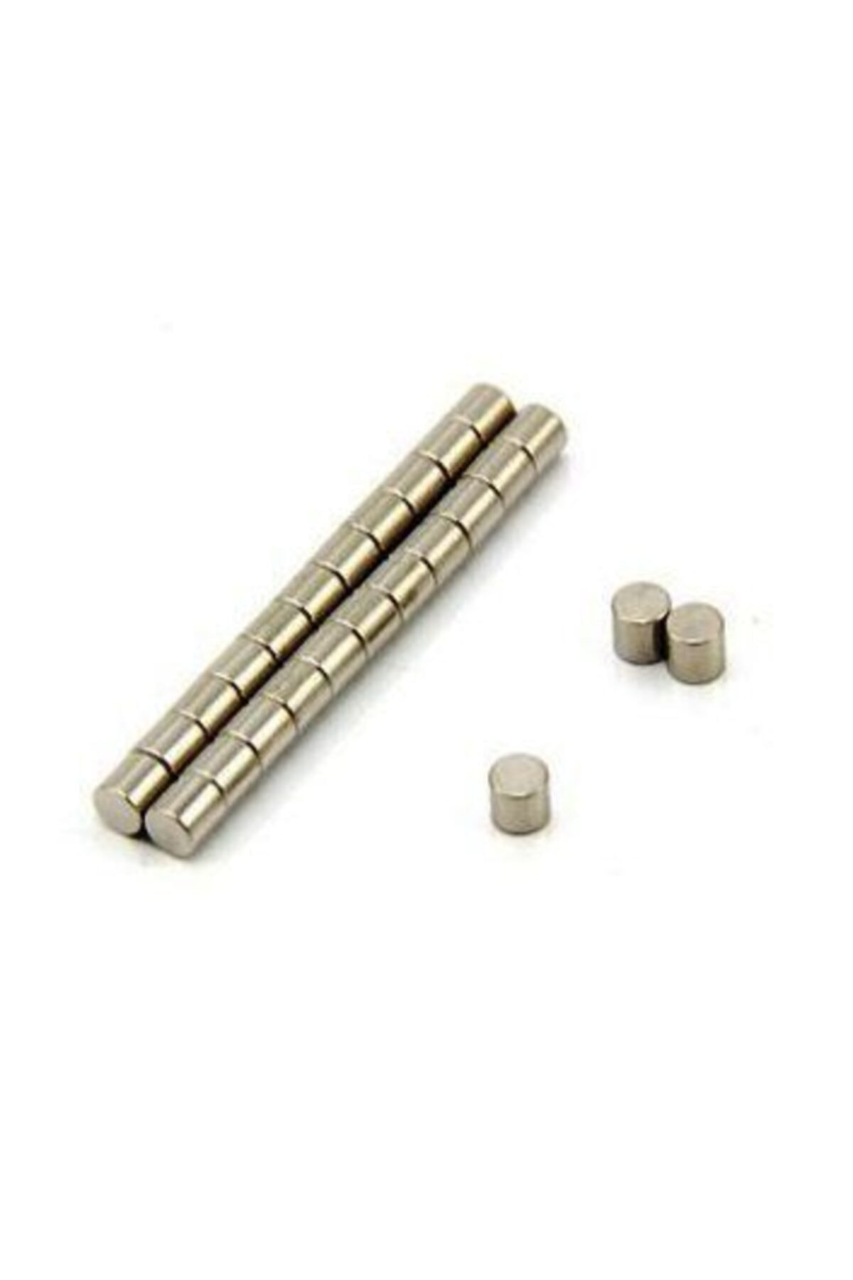 Dünya Magnet 50 Adet Çap 3mm X Kalınlık 3mm Yuvarlak Süper Güçlü Neodyum Mıknatıs