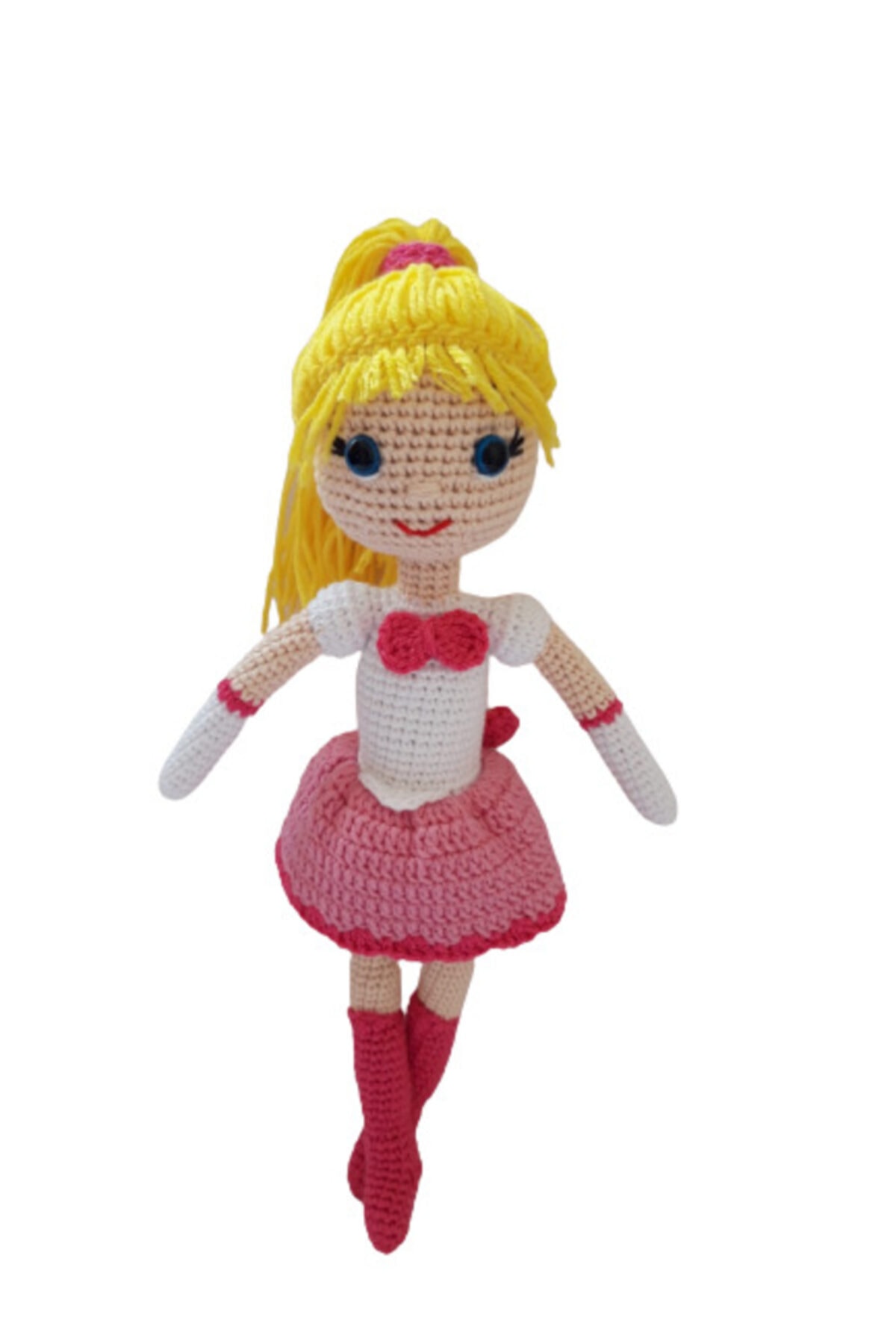 OYUNCAKPARK Prenses Şeftali Bebek Amigurumi Organik Oyuncak