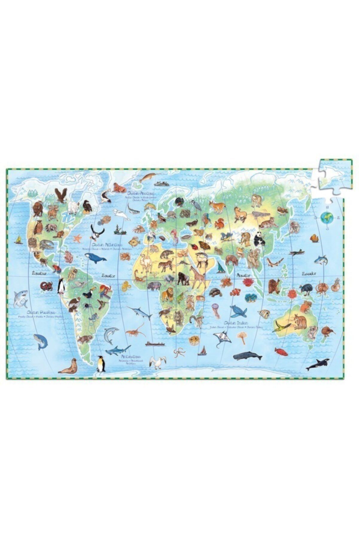 djeco Klasik Puzzle 100 Parça/ World's Animals