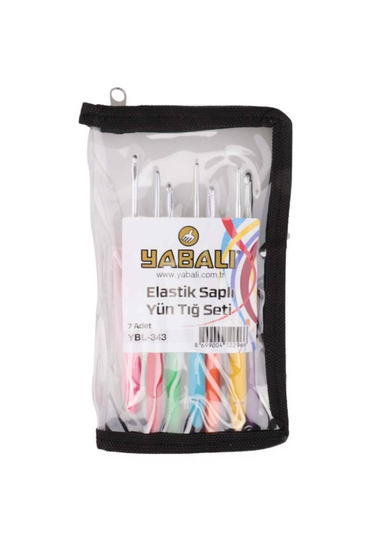 Yabalı Elastik Saplı Yün Tığ Seti 7'li