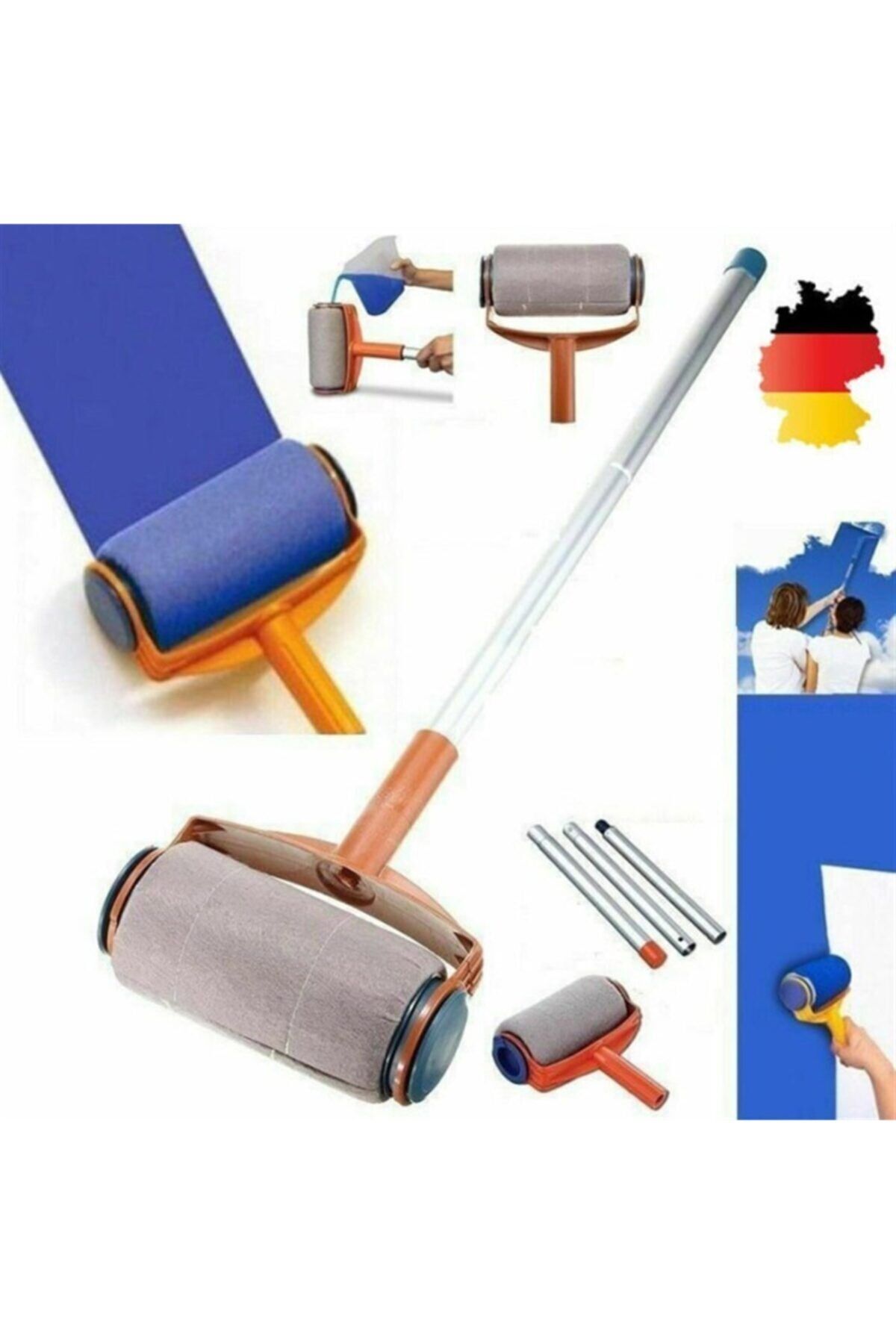 TRENDLERİN Damlatmayan Rulo Boya Fırçası Kolay Duvar Tavan Boyama Fırçası Pintar Facil