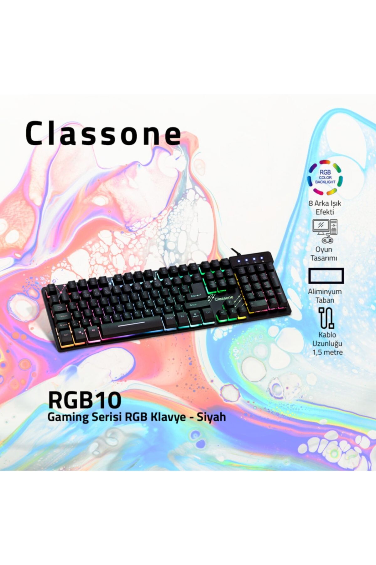Classone Rgb10 Rgb Serisi Gamıng Klavye