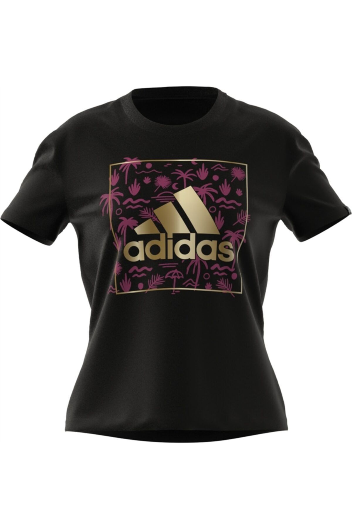 adidas W Foıl Bos G T Black Spor T-Shirt