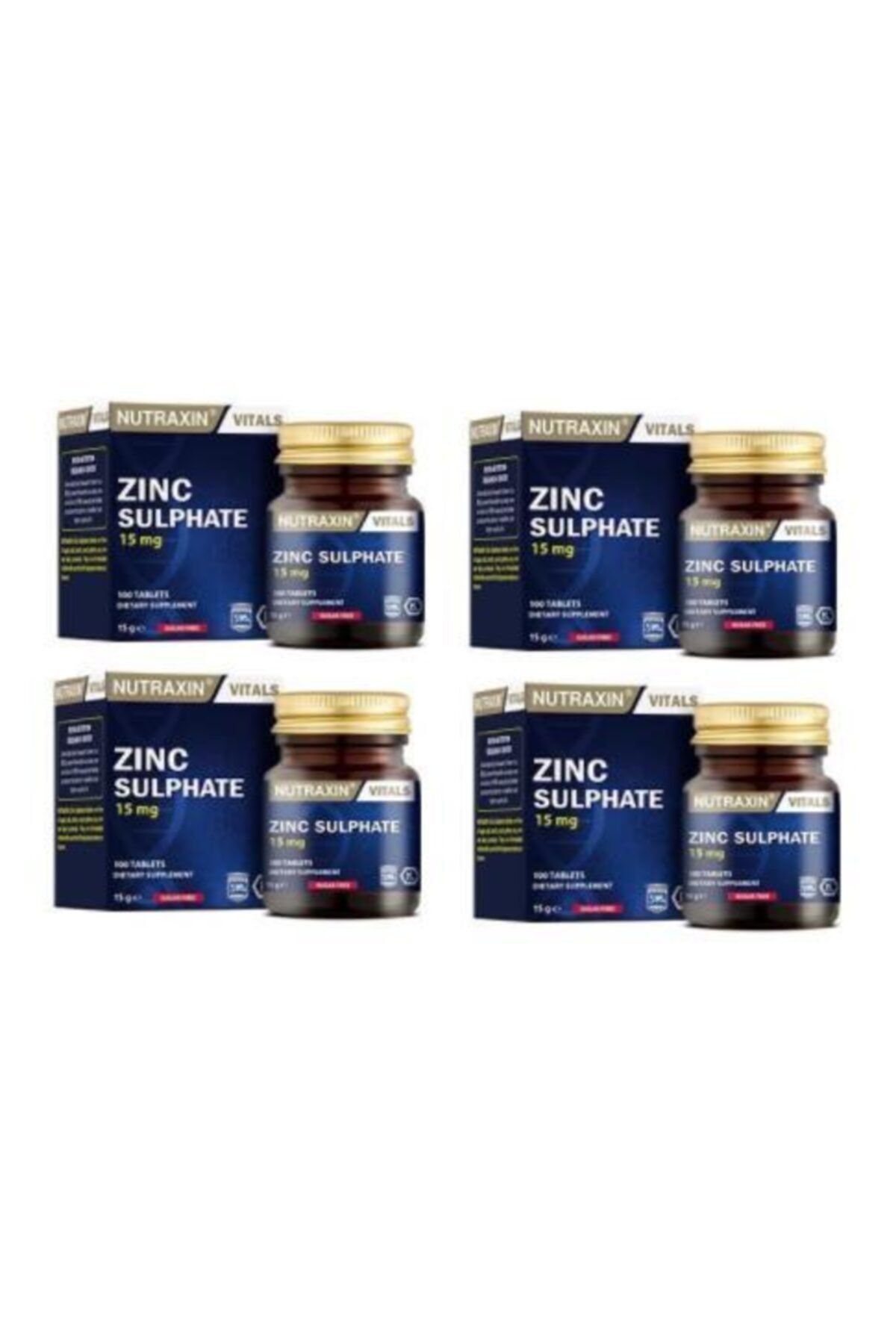 Nutraxin Zinc 15 Mg 100 Tablet X4