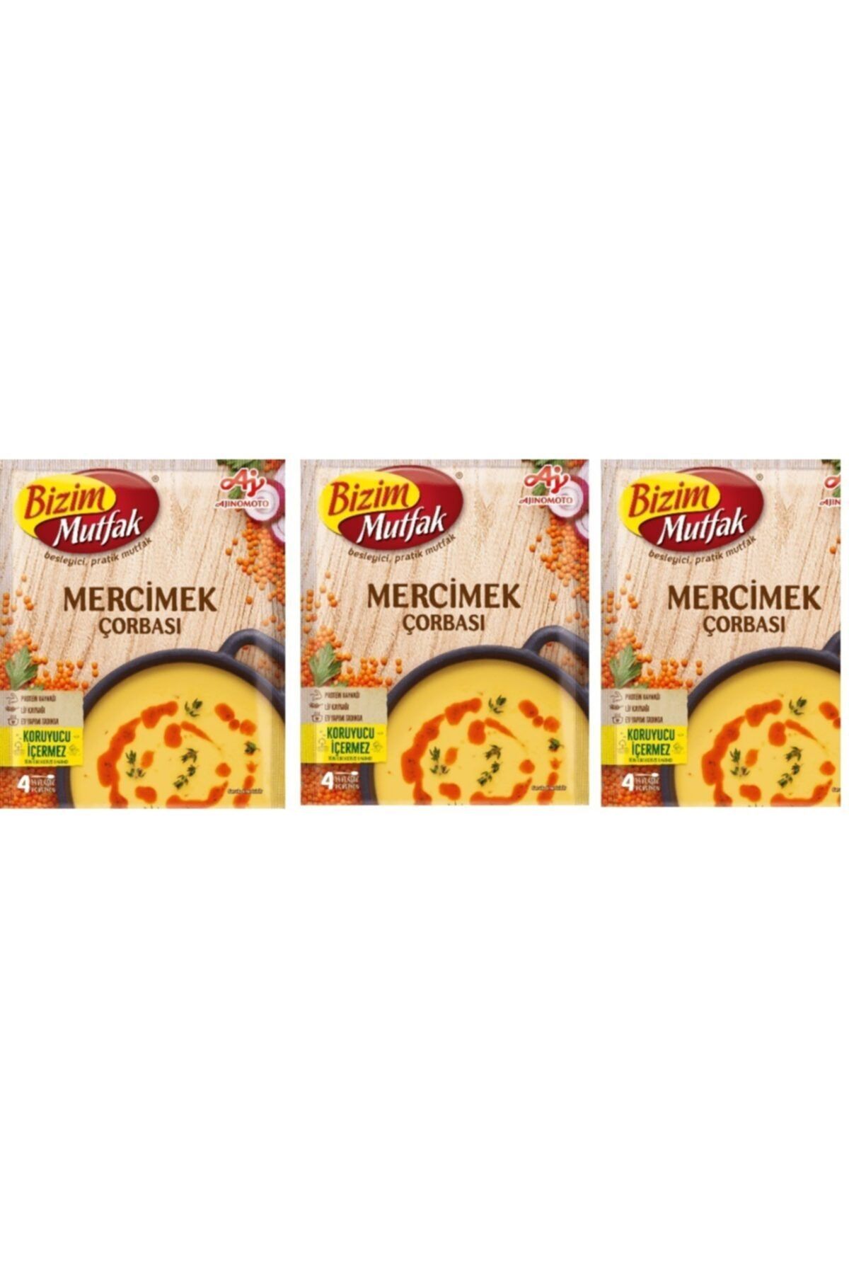 Bizim Mutfak Mutfak 72 Gr Mercimek Çorbası X 3 Adet