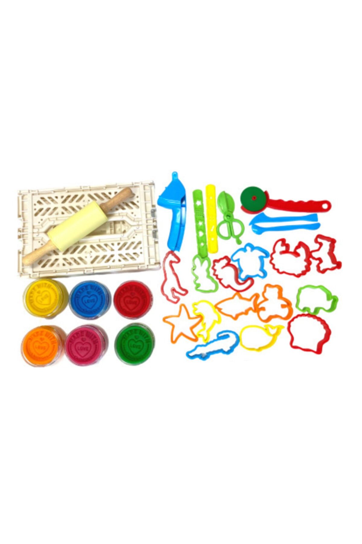 ChildGen Play Dough Doğal Oyun Hamuru Büyük Set Katlanır Kasalı