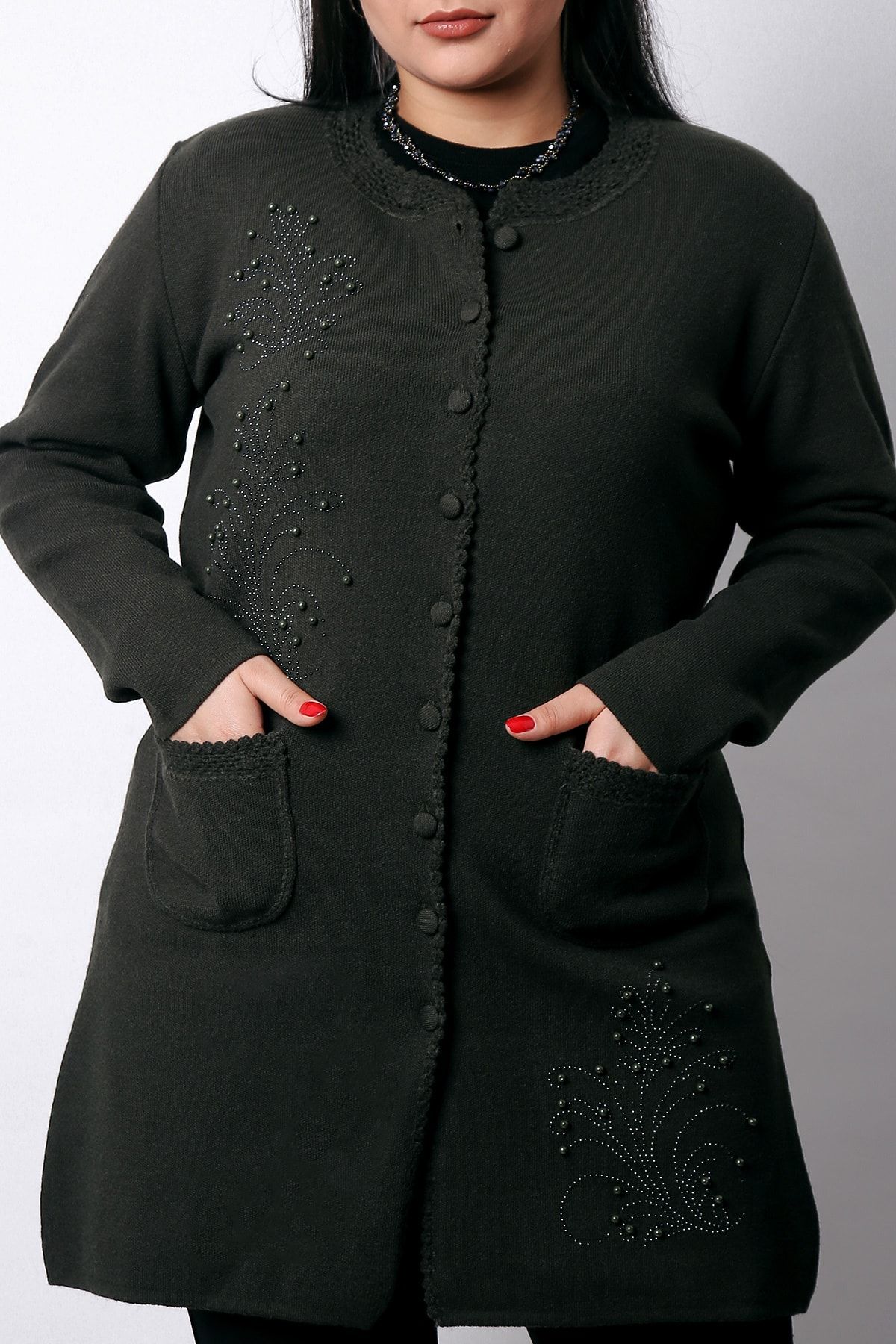 Laden Knitwear Handmade Crocheted and Stone Pasted Woolen Mother s