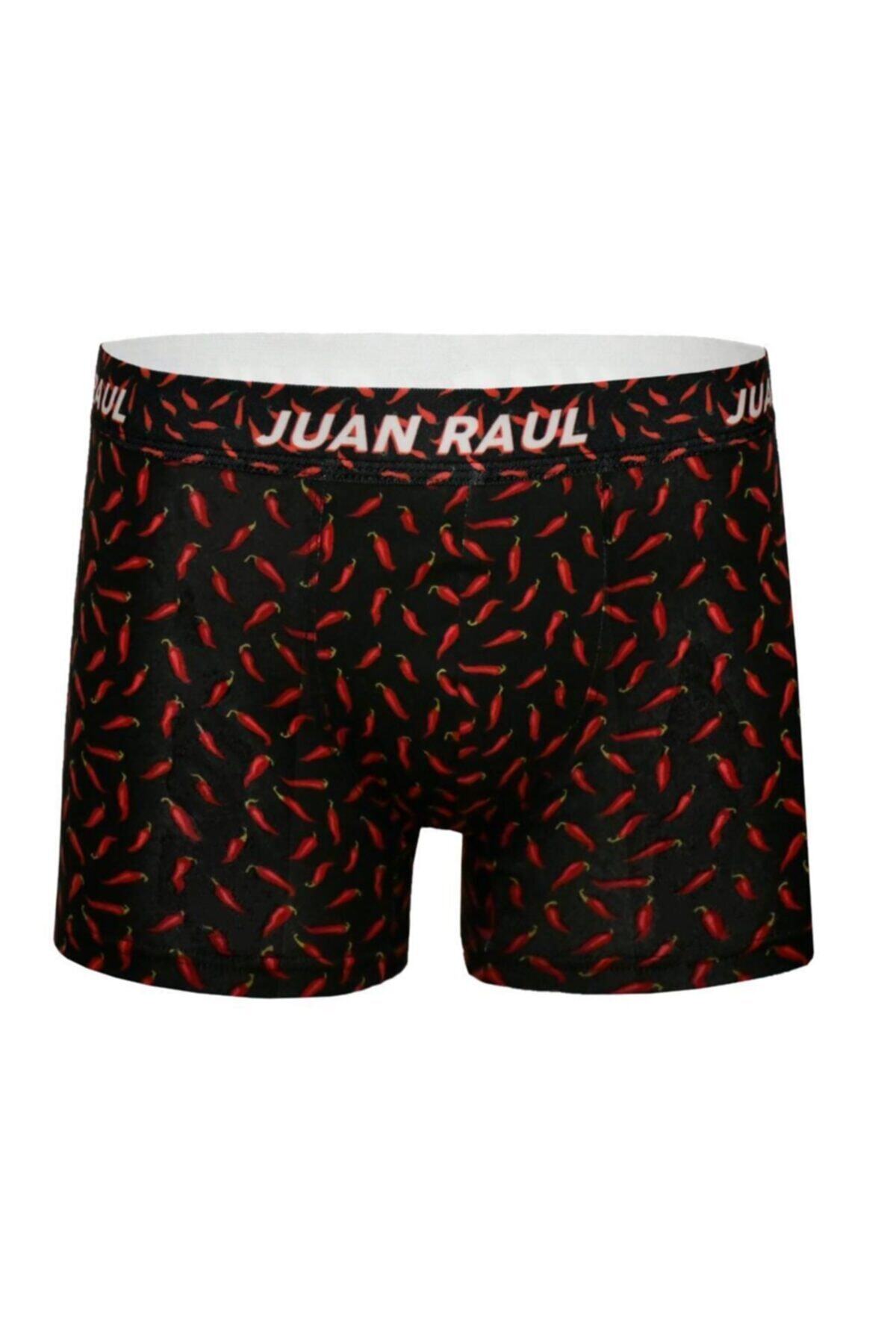 Juan Raul Unisex Kırmızı Biber Desenli Boxer